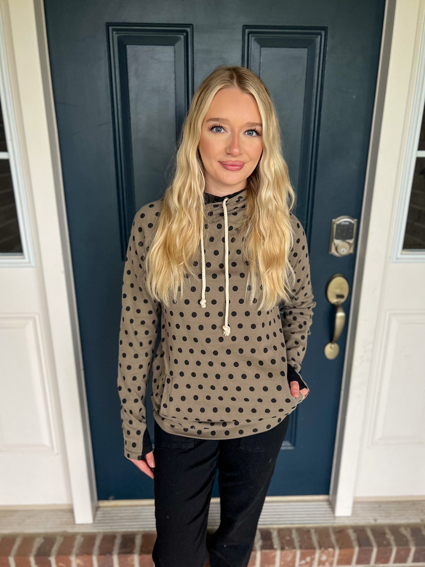 New! Ampersand Ave Midnight Kiss Doublehood Sweatshirt