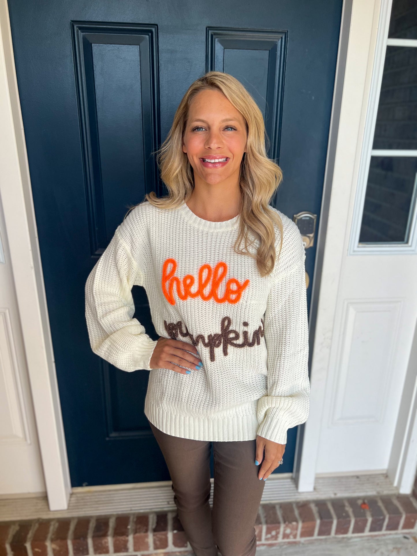 New! Hello Pumpkin Sweater