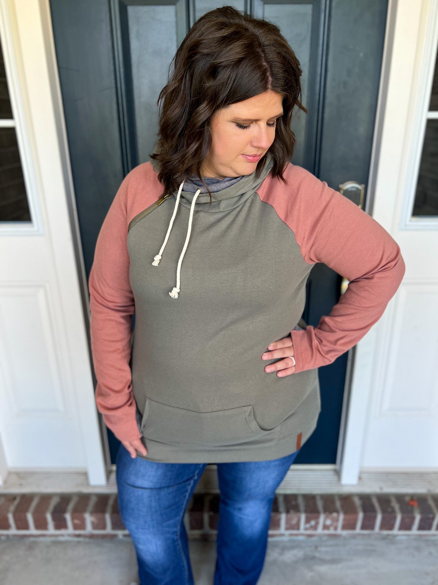 New! Ampersand Ave Note to Self Doublehood Sweatshirt