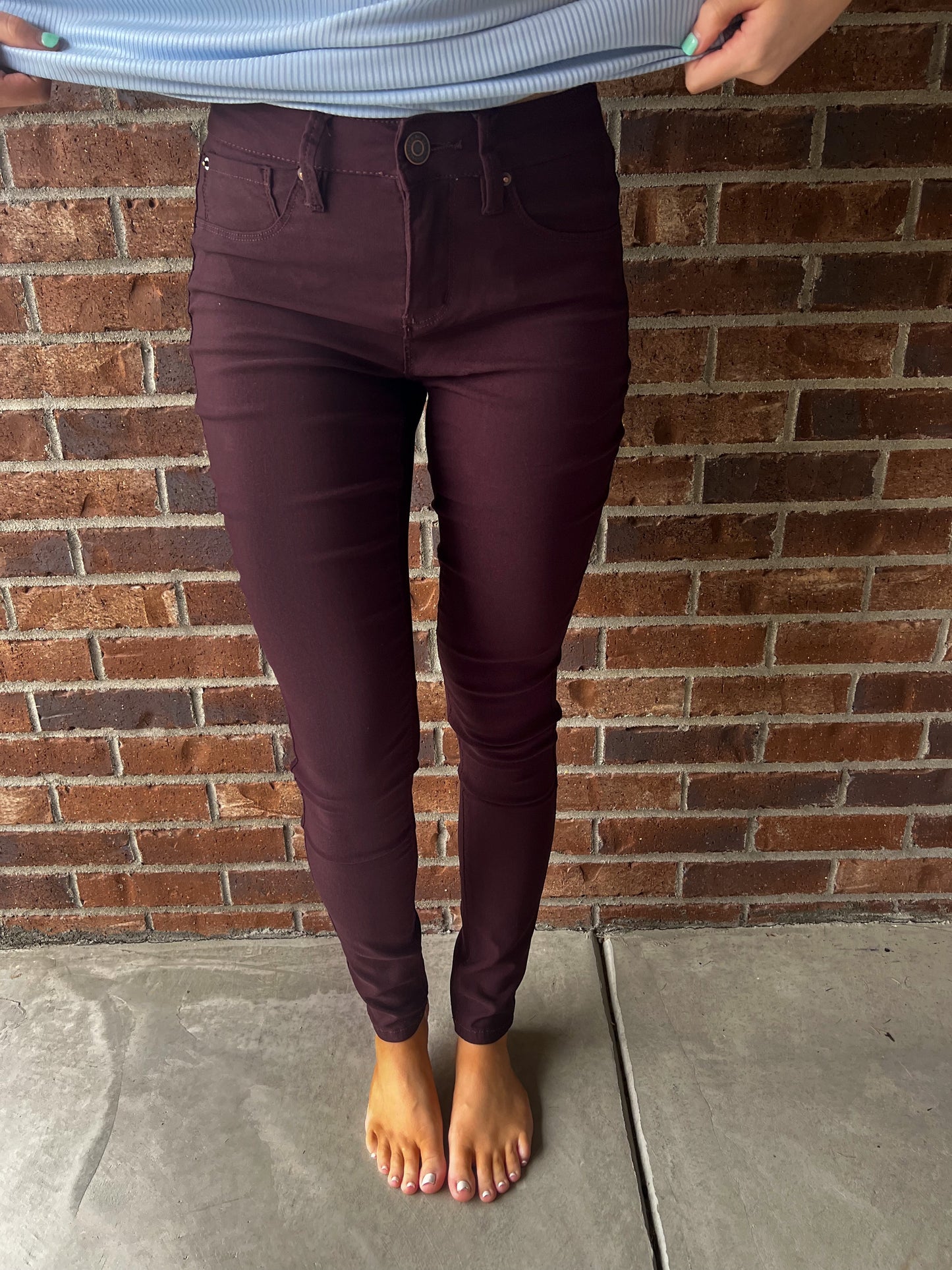 Hyperstretch Skinny Jeans - Dark Berry
