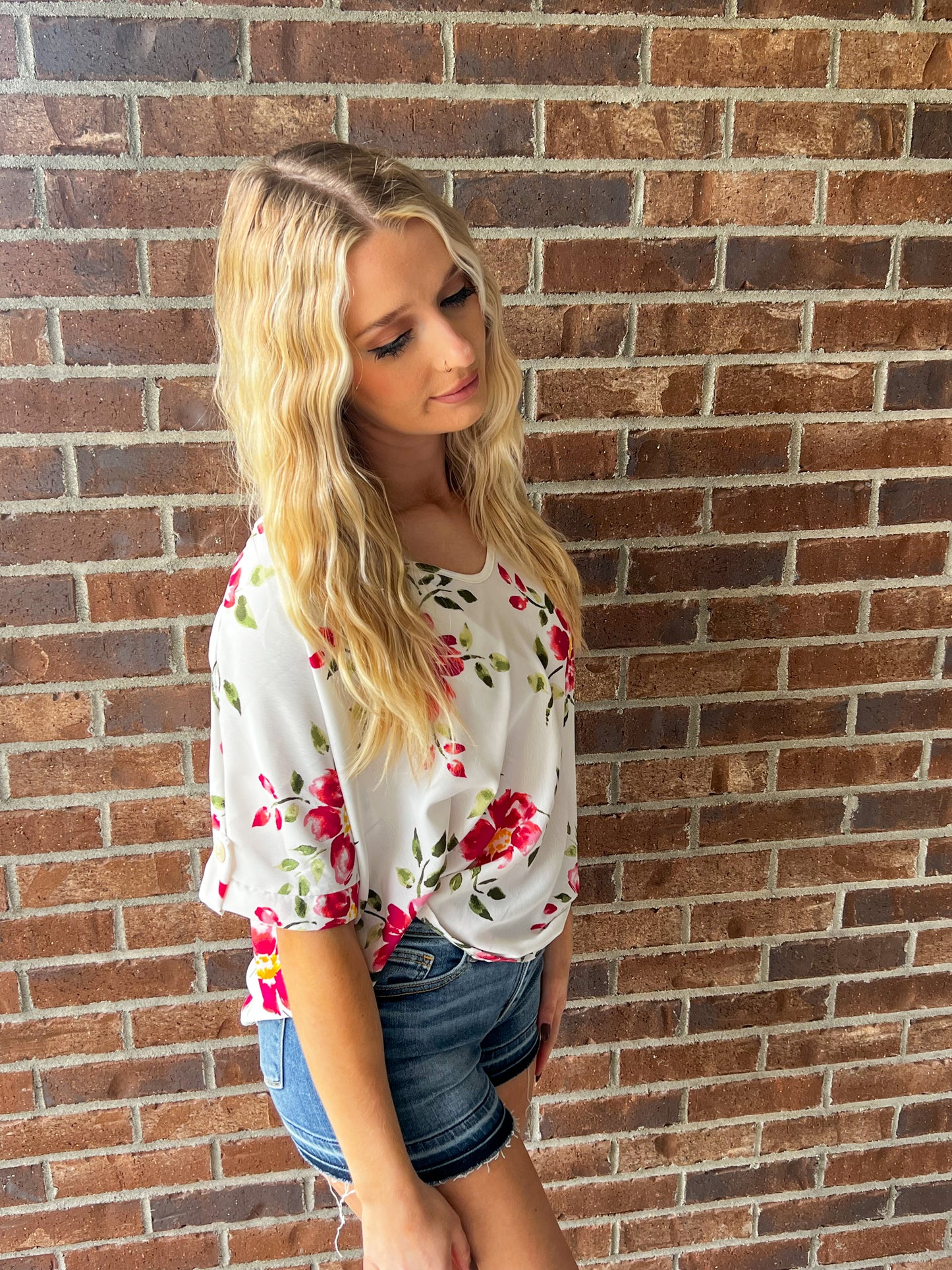 Constance Floral Blouse - Ivory