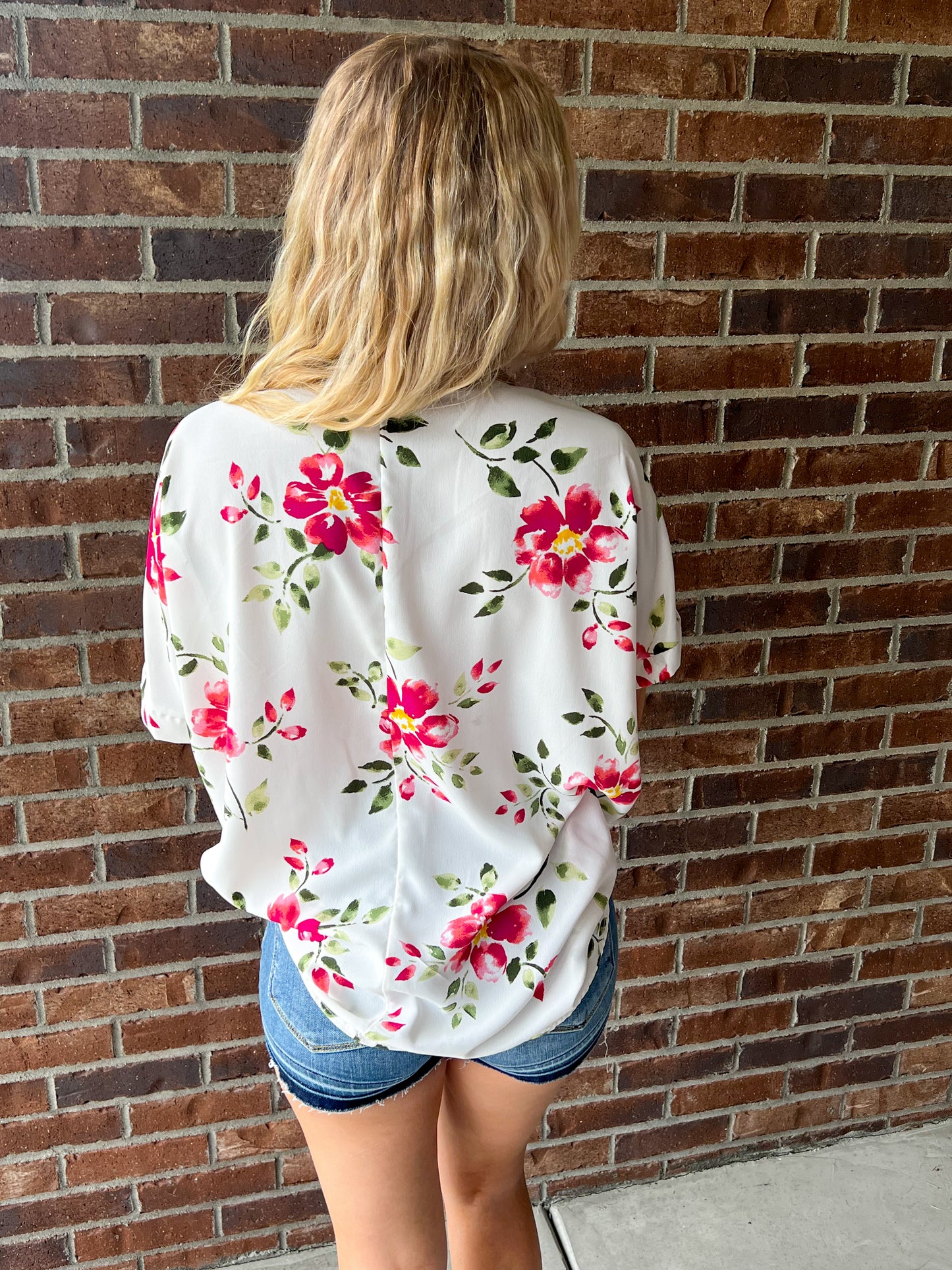Constance Floral Blouse - Ivory
