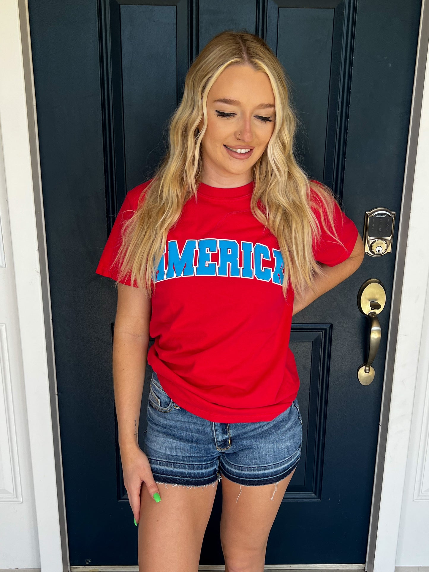 Red America Tee