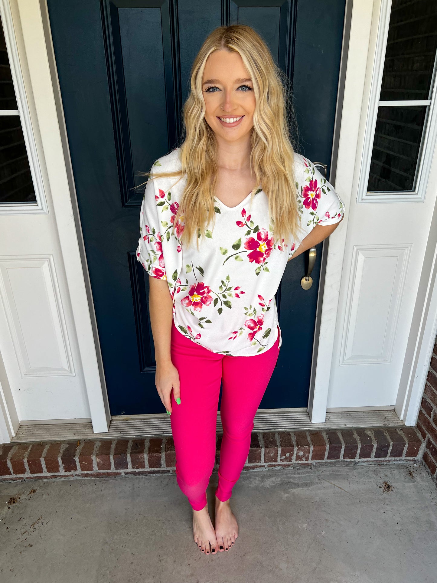 Constance Floral Blouse - Ivory