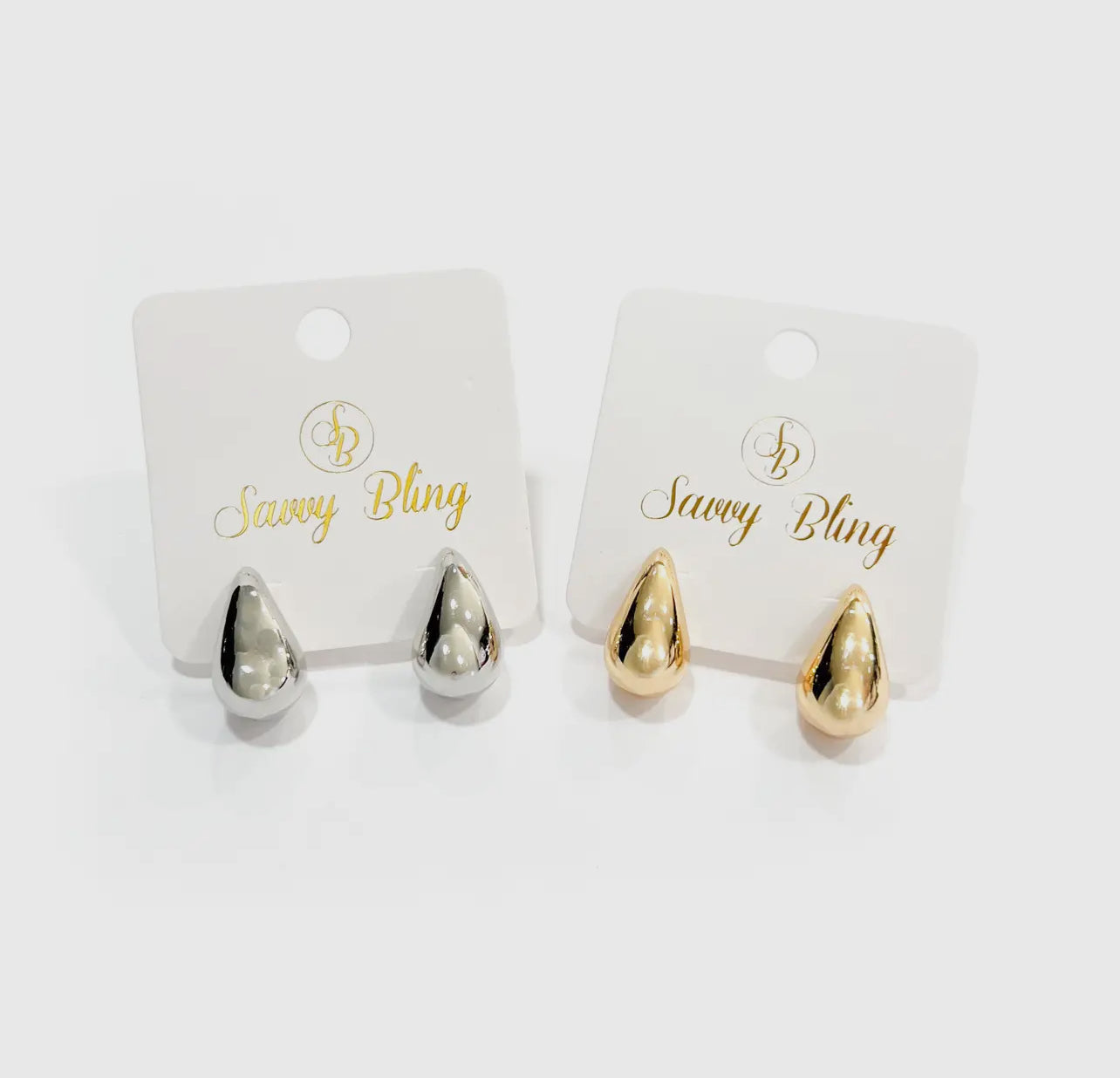 Teardrop Earrings - Gold or Silver