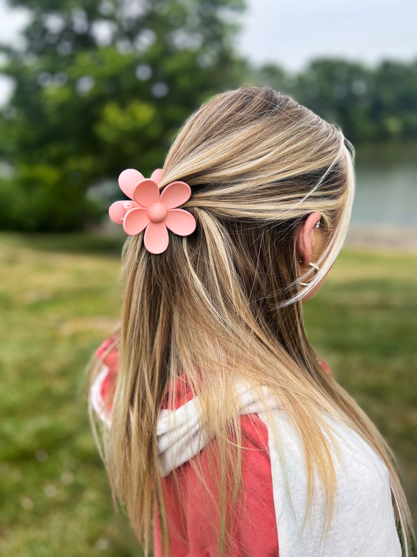 Large Flower Hair Clip - 3 Colors