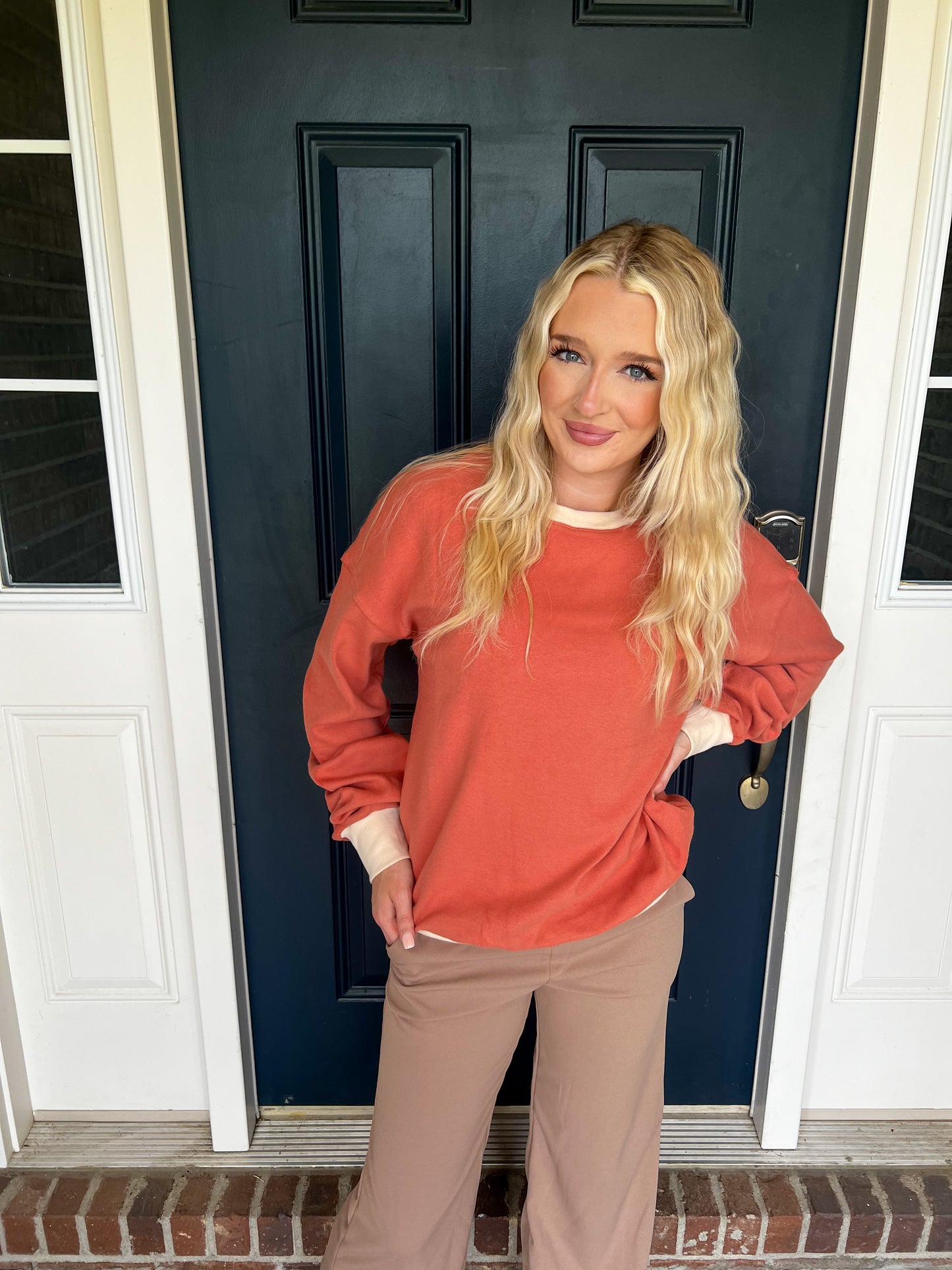 Ampersand Ave Pullover Sweatshirt - Pink Breeze