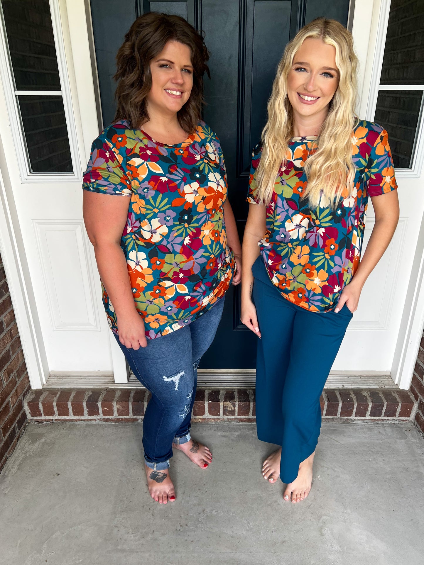 Brianna Navy Floral Top