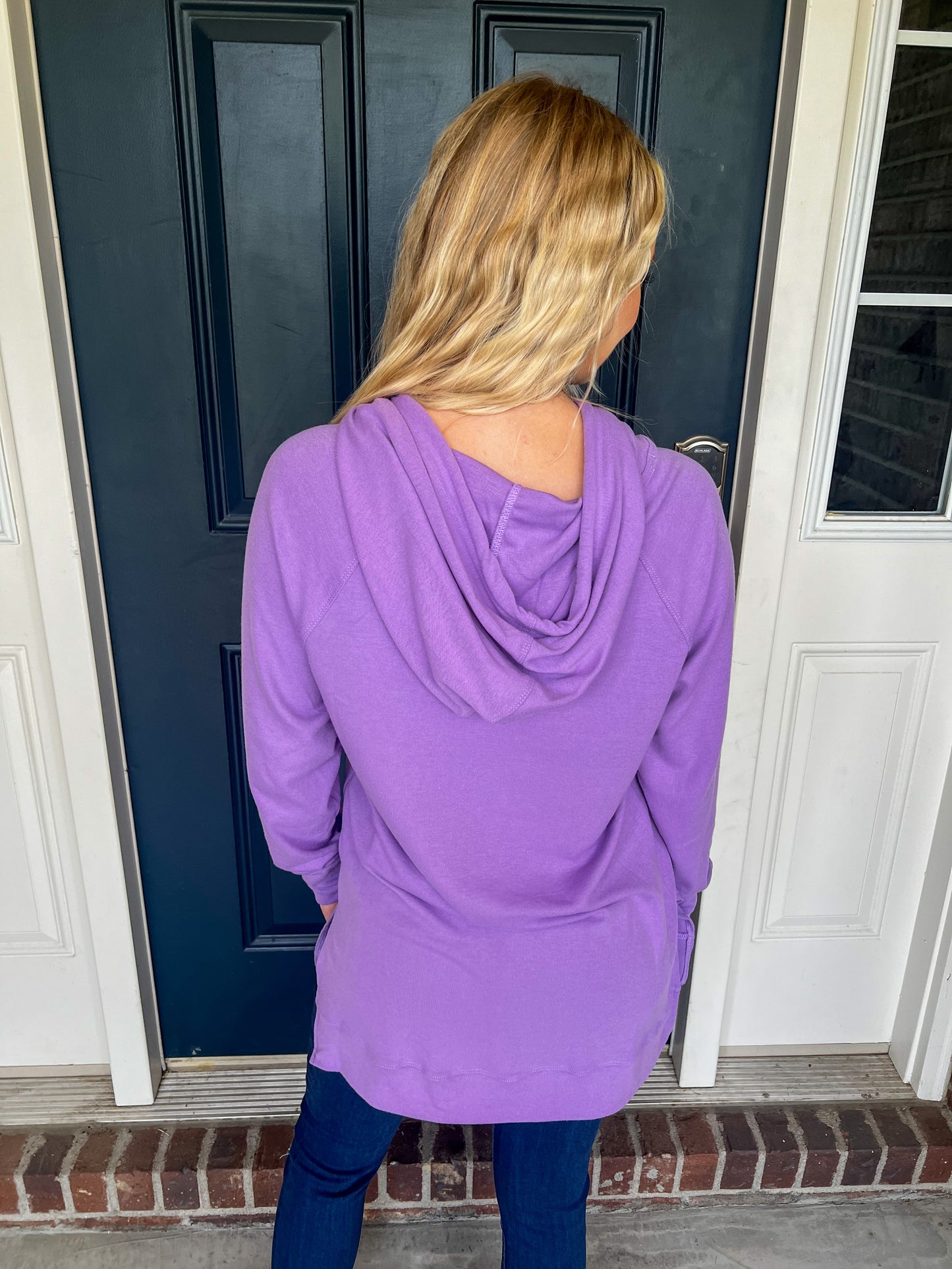 Ampersand Ave Sideslit Hoodie - Bright Lilac