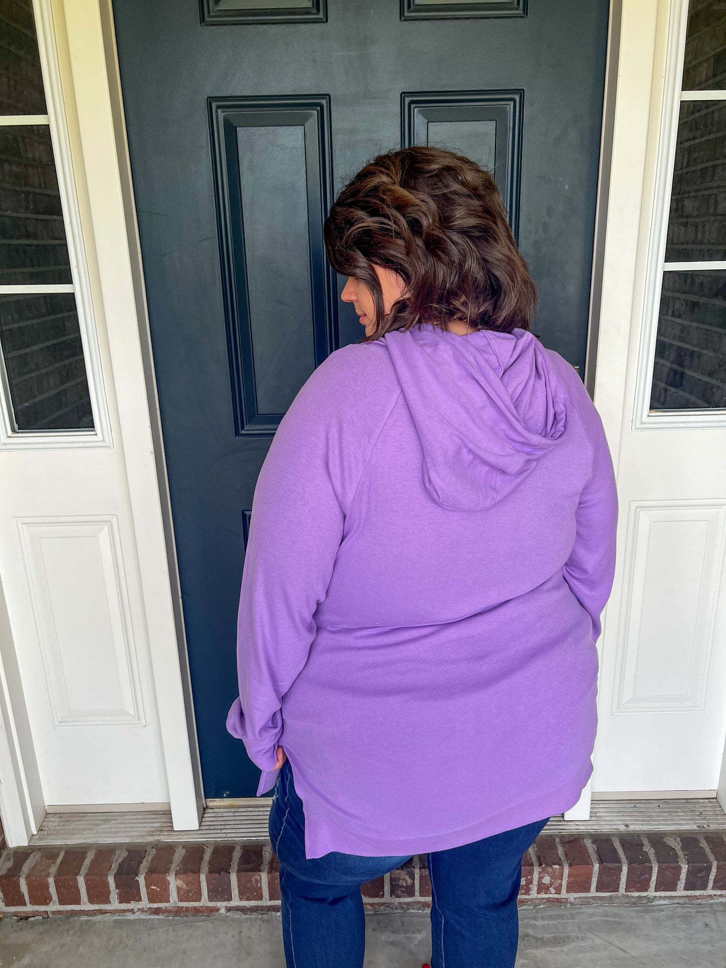Ampersand Ave Sideslit Hoodie - Bright Lilac