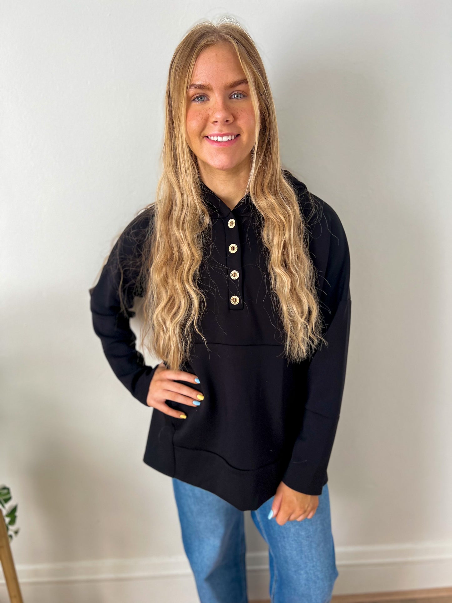 New! Aria Scuba Hoodie - Black
