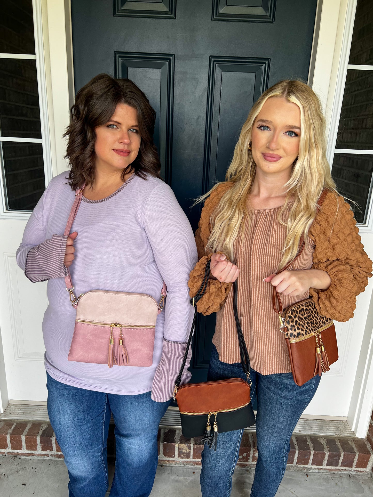 Tara Crossbody/Wristlet Two Tone Bag - 3 Colors