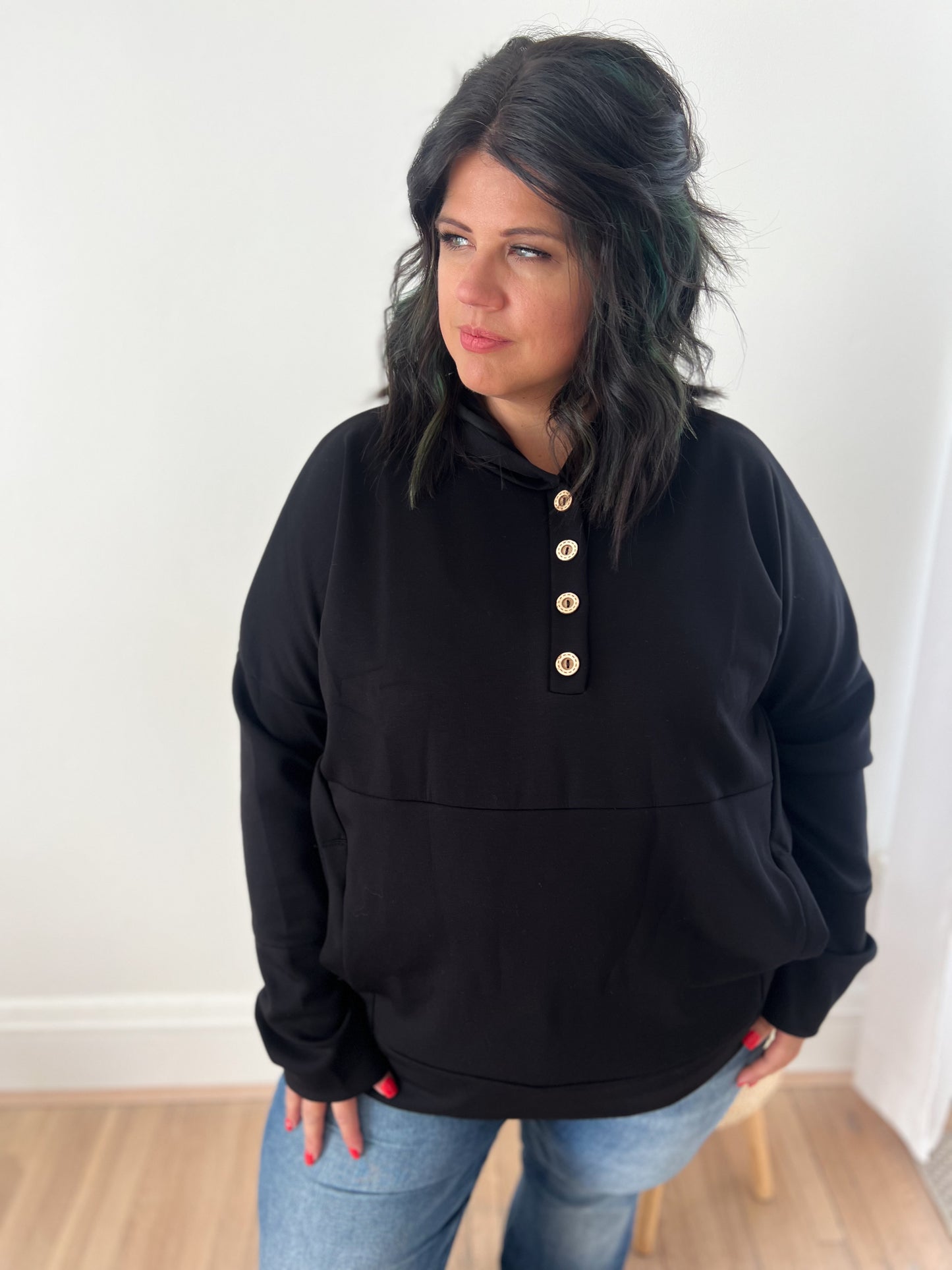 New! Aria Scuba Hoodie - Black