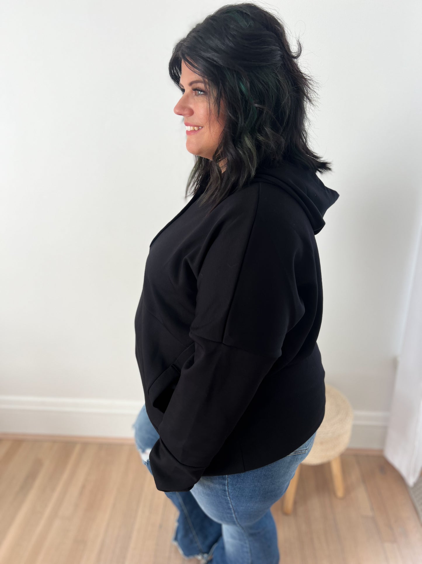 New! Aria Scuba Hoodie - Black