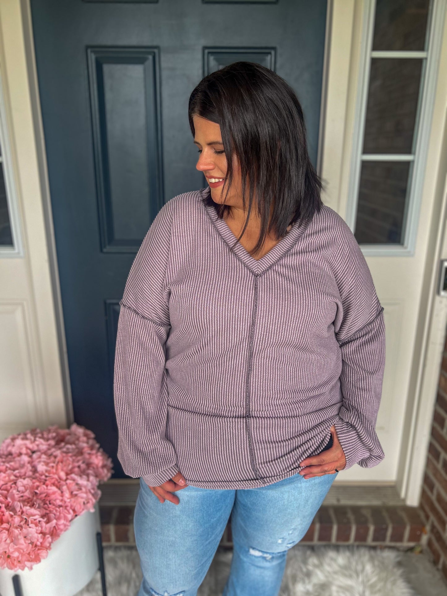 Lana Lavender Long Sleeve Top