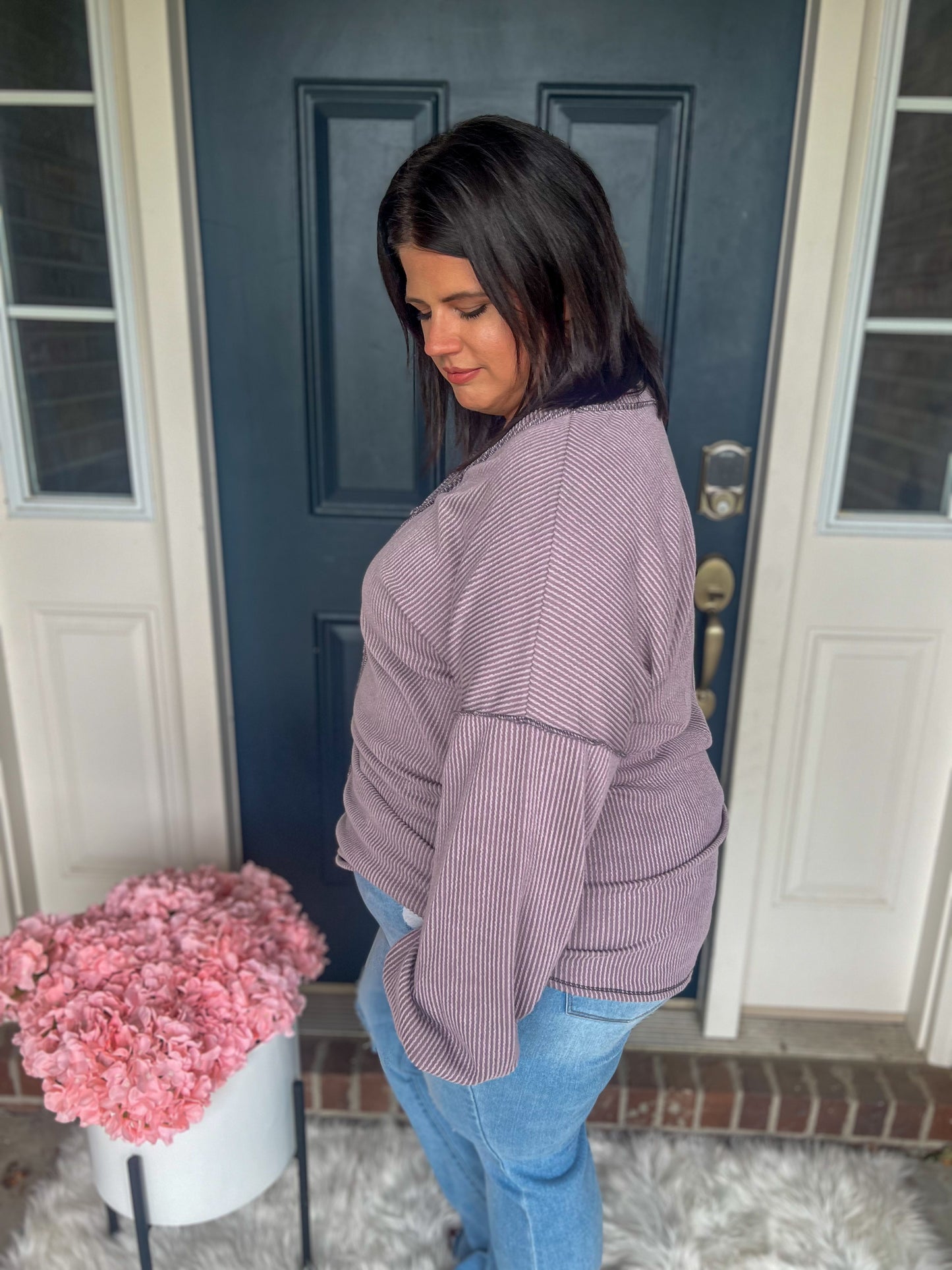 Lana Lavender Long Sleeve Top