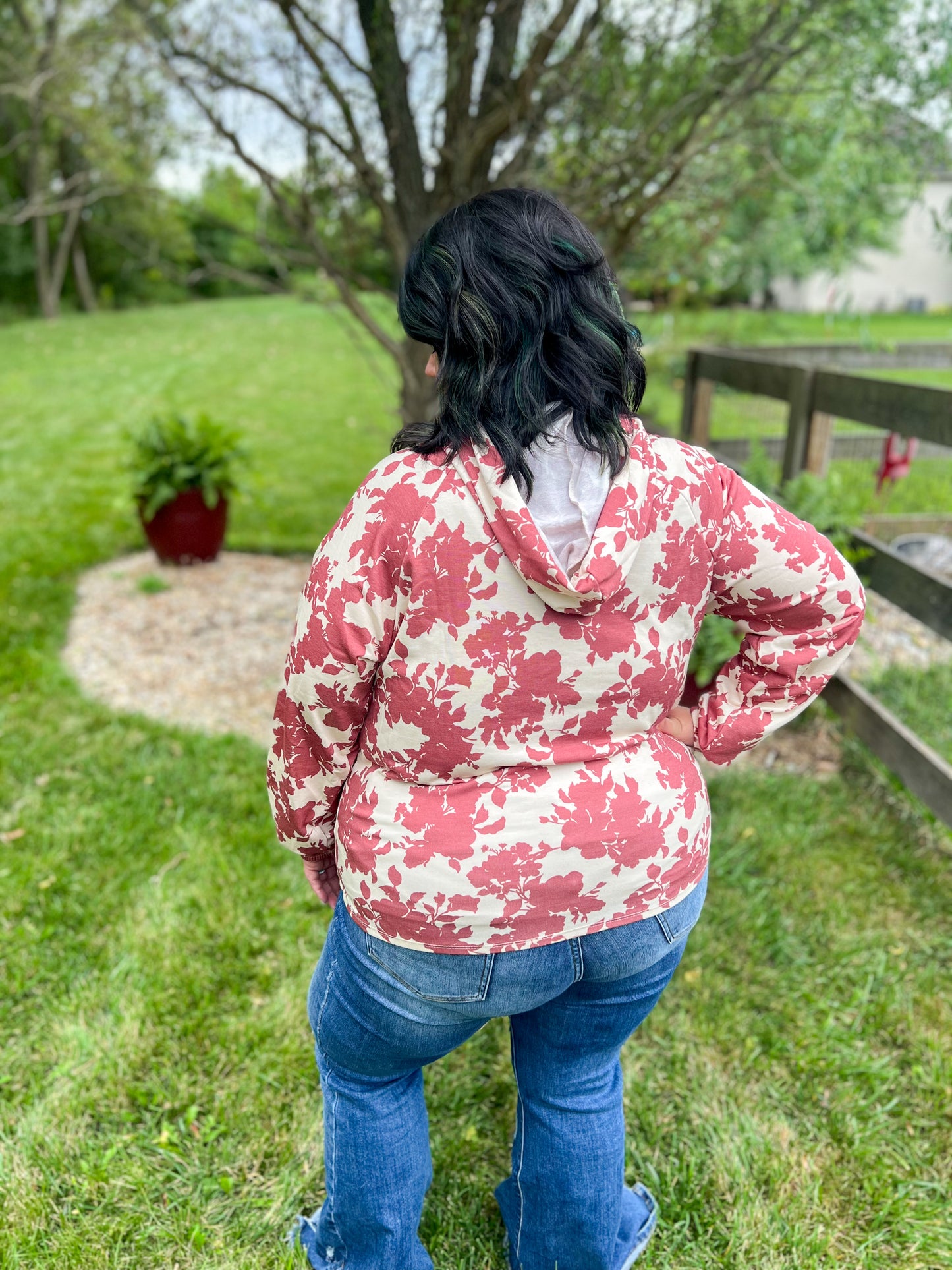 New! Freya Floral Hoodie