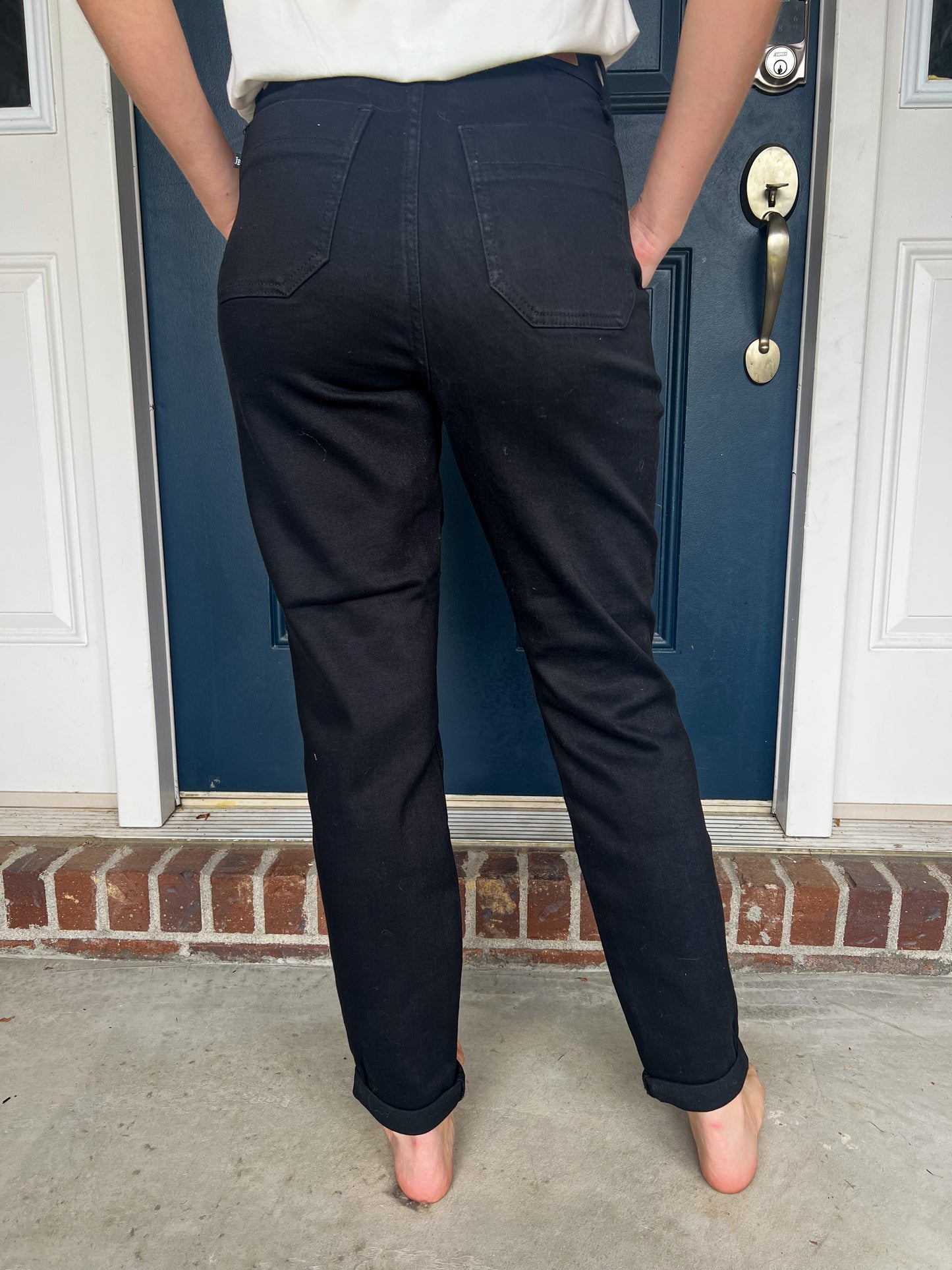 New! Judy Blue Black Double Cuff Jogger