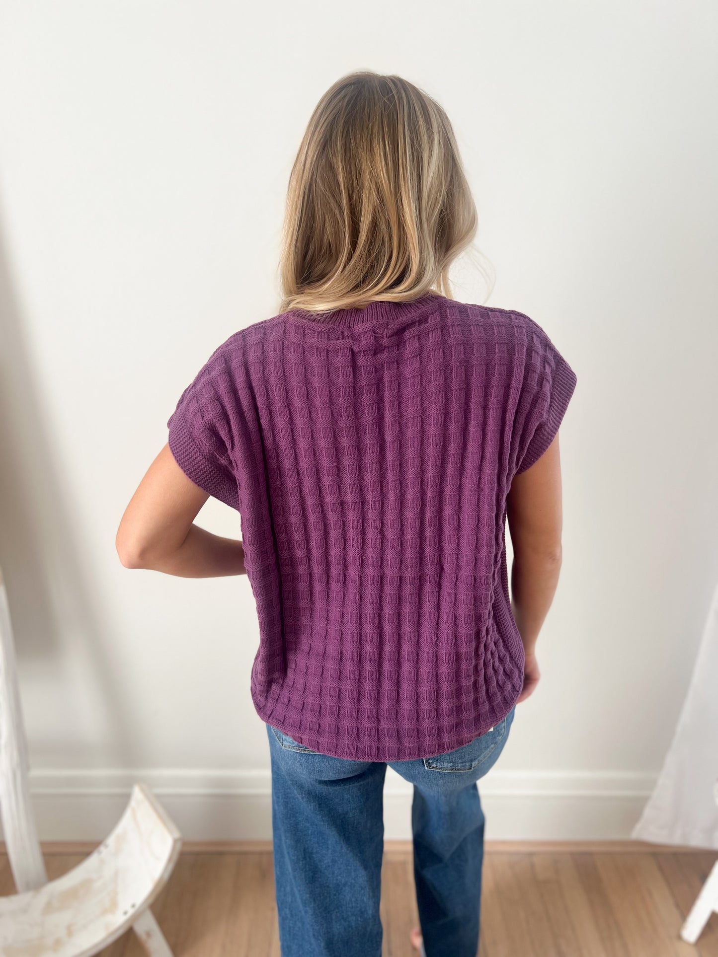 New! Kelly Knitted Top - Plum