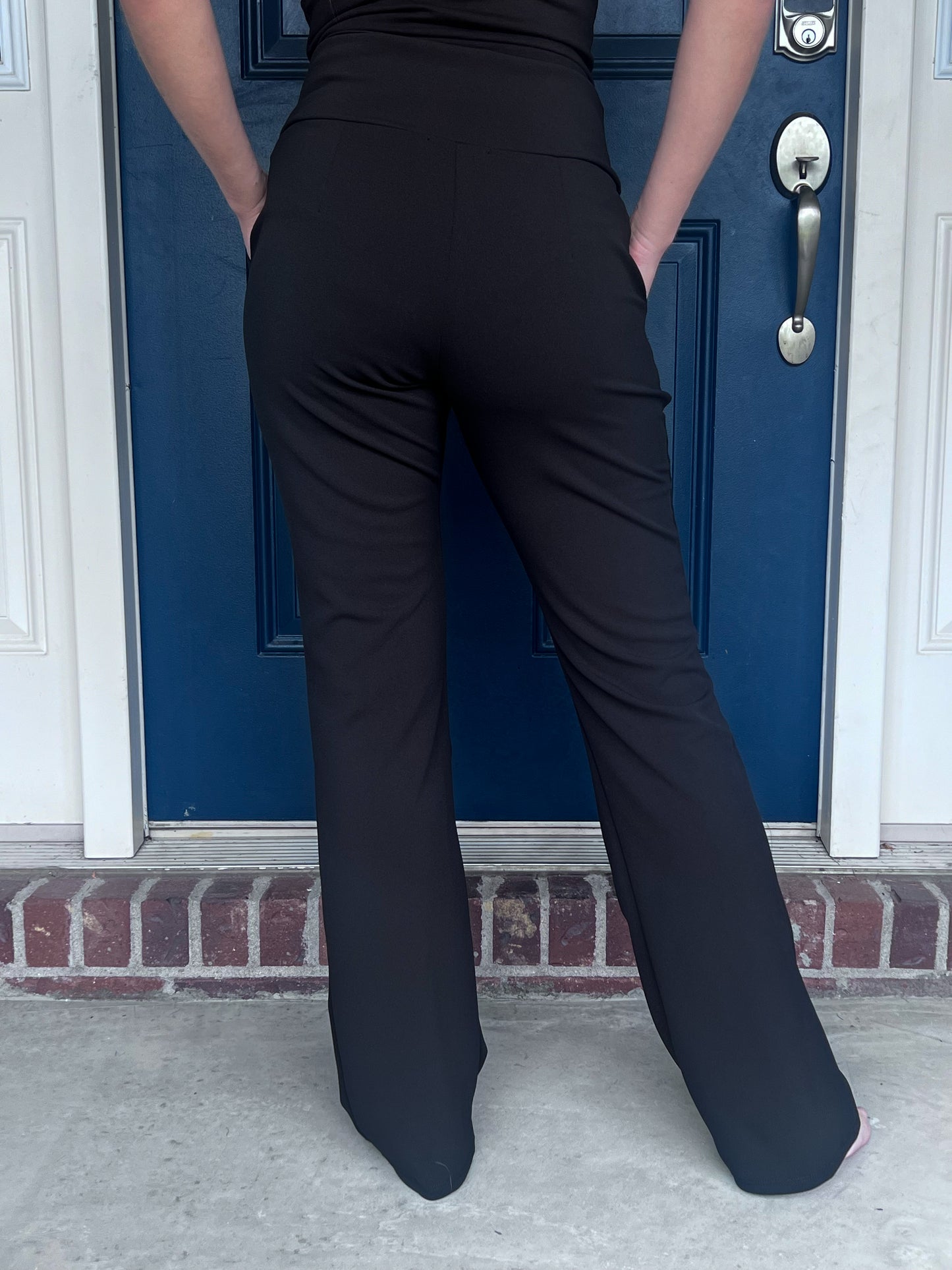 New! Lydia Stretchy Boot Cut Pants - Black