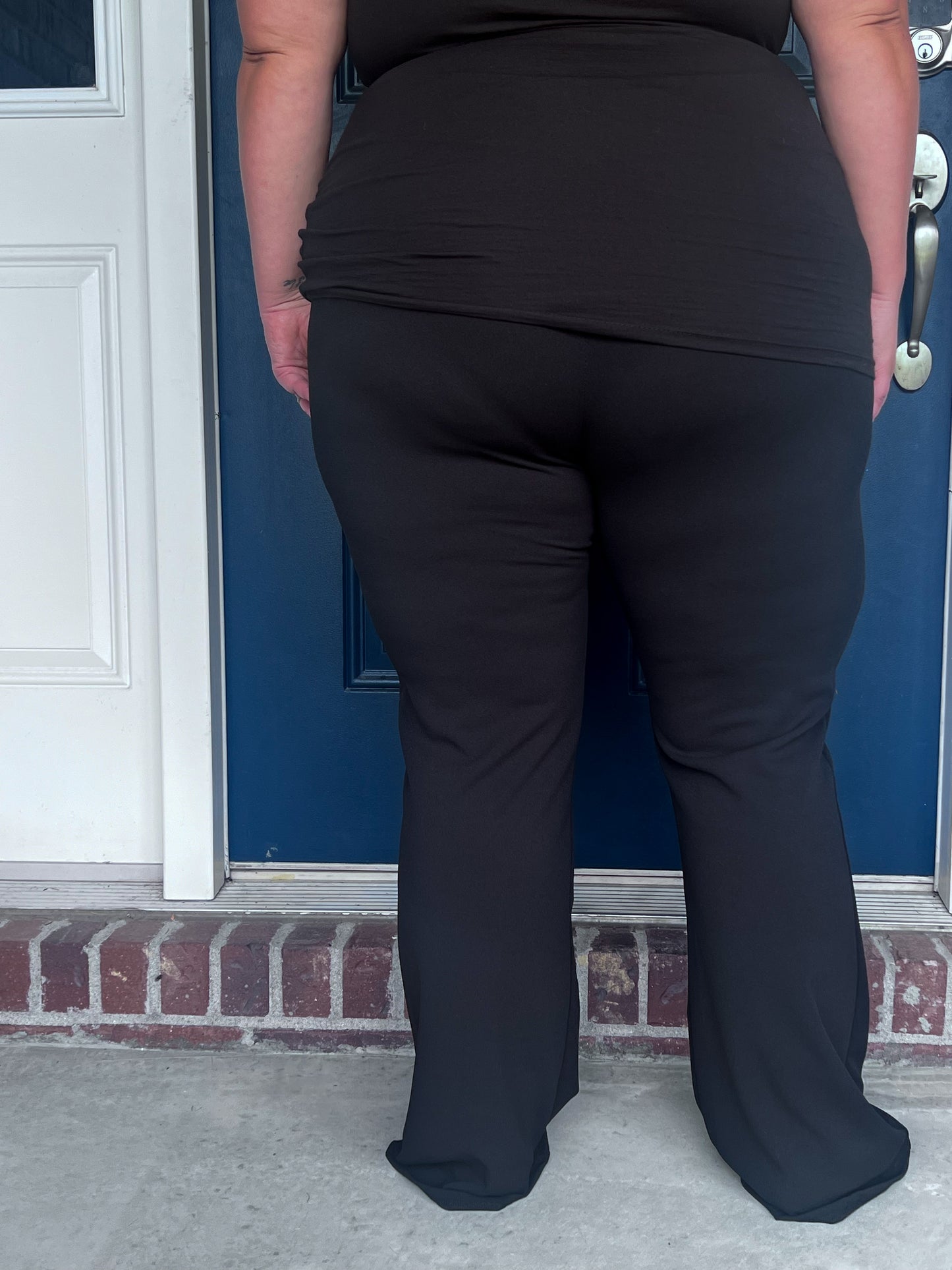 New! Lydia Stretchy Boot Cut Pants - Black