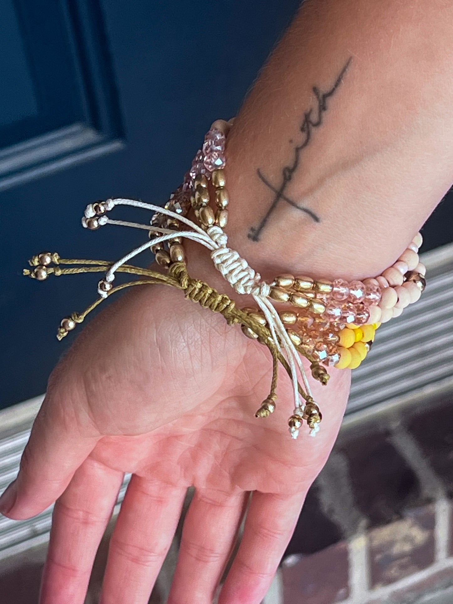 New! Beaded Pull-Tie Bracelets - 2 Colors!