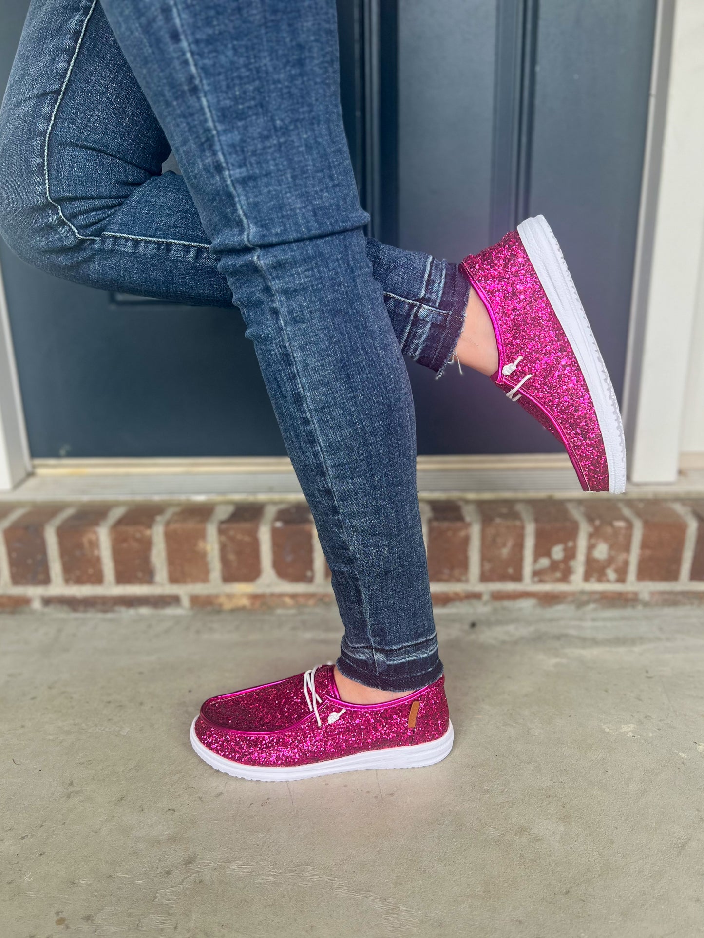New! Corkys Kayak Slip-on Sneakers - Fuchsia Glitter