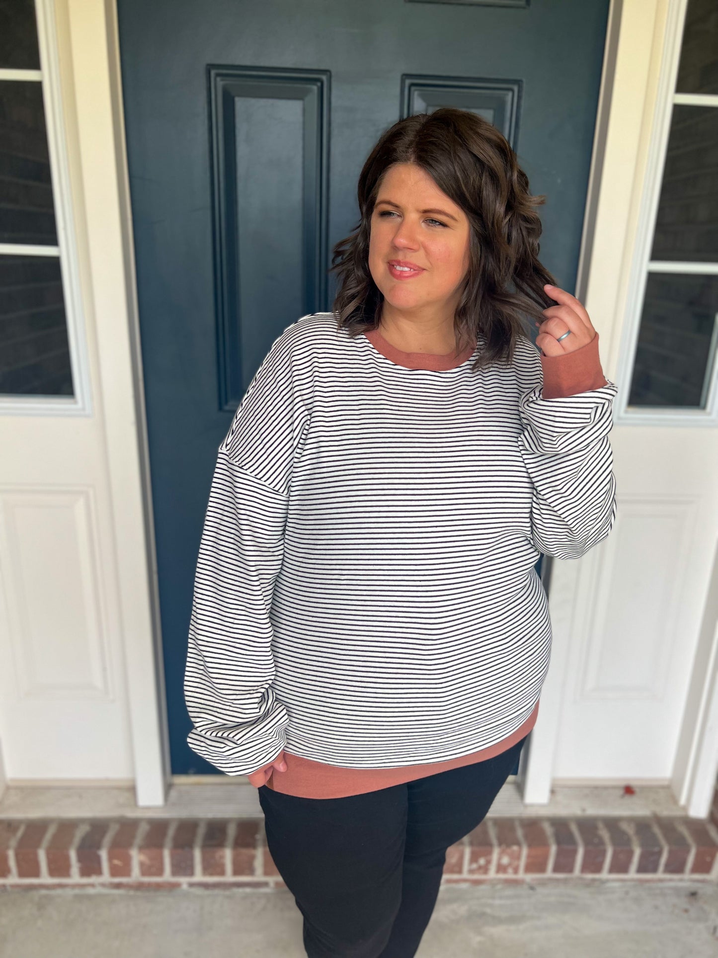New! Ampersand Ave University Pullover - So Charming