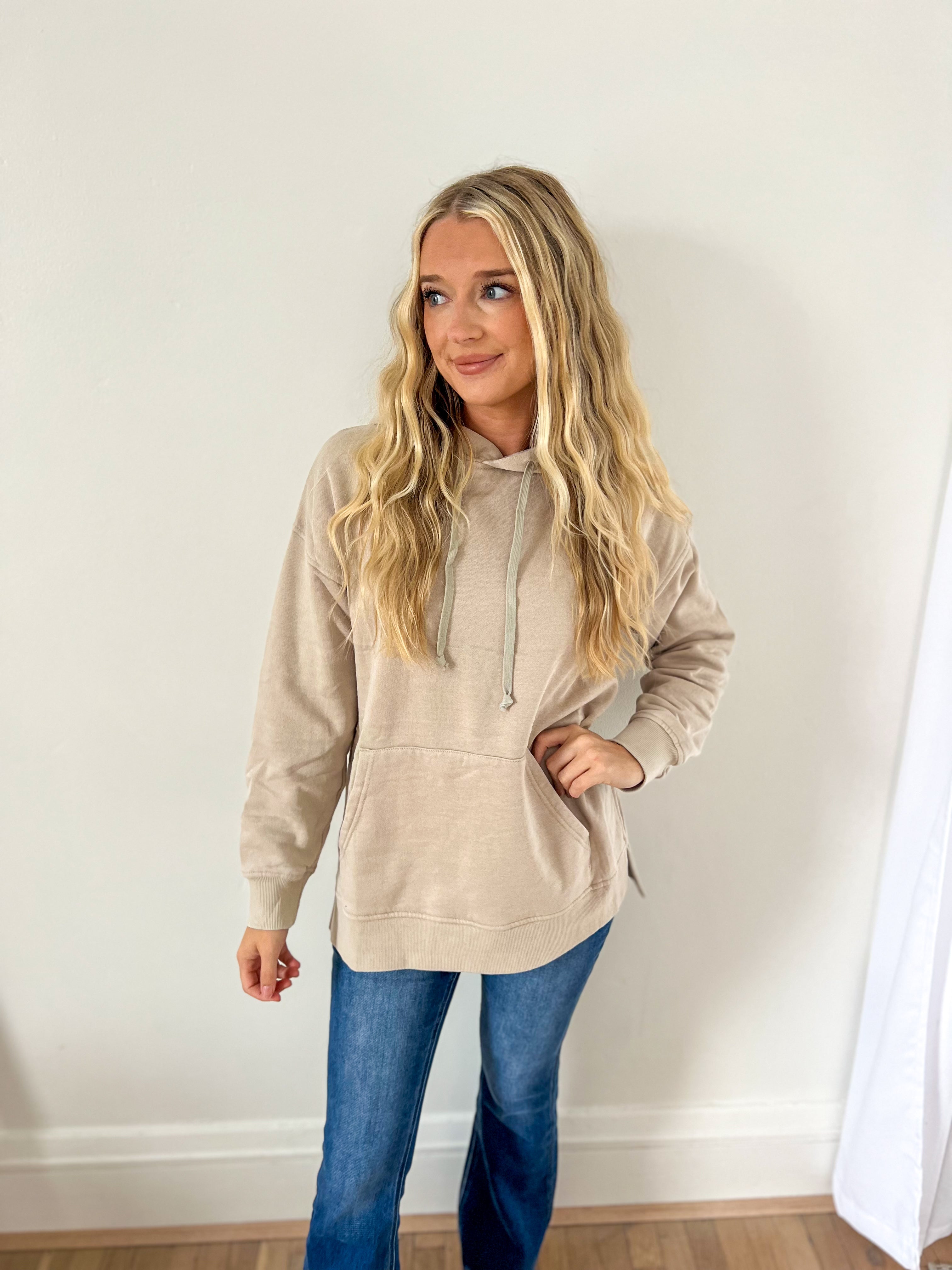 Vintage Wash Hoodie - Mocha