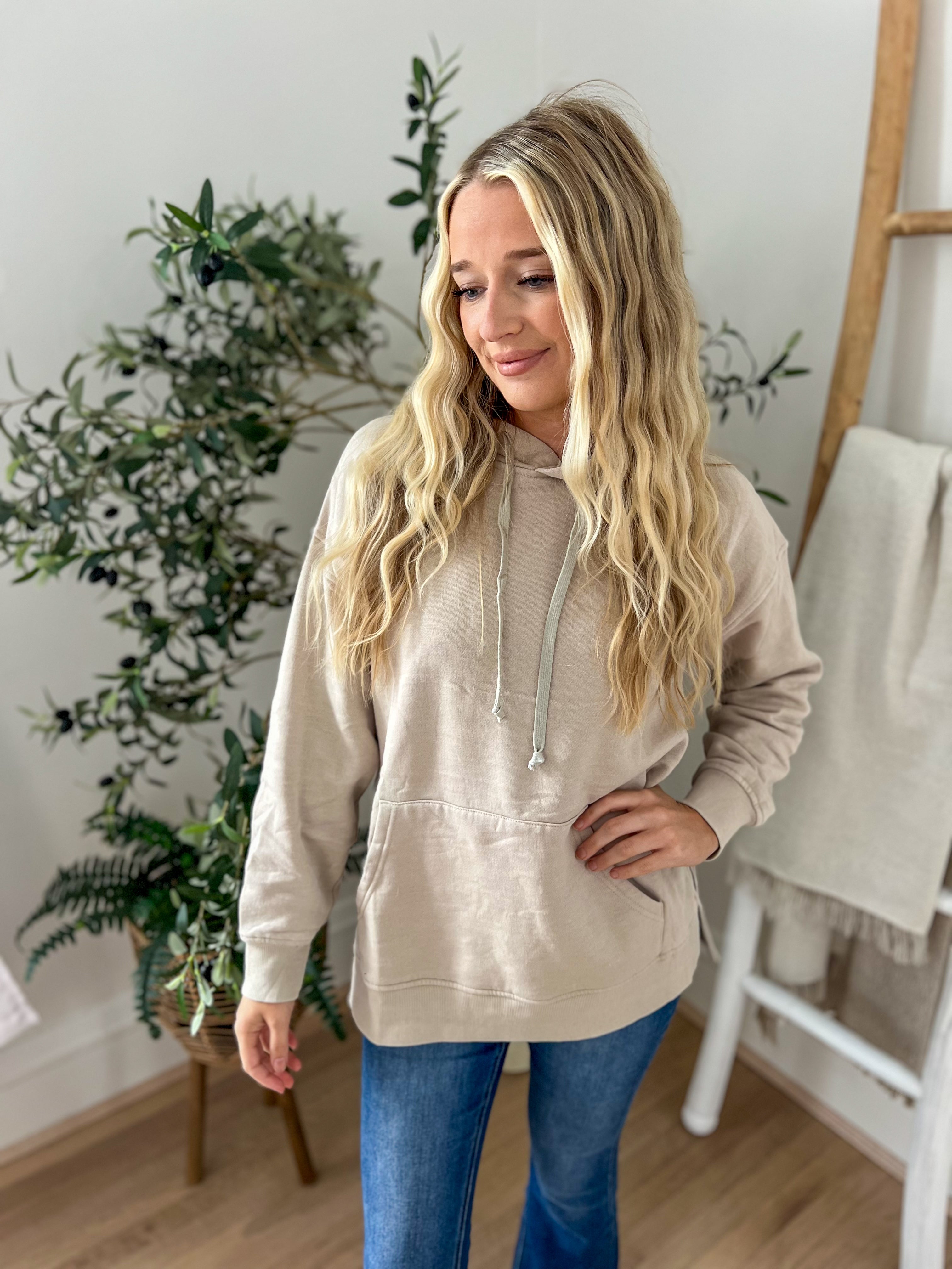 Vintage Wash Hoodie - Mocha