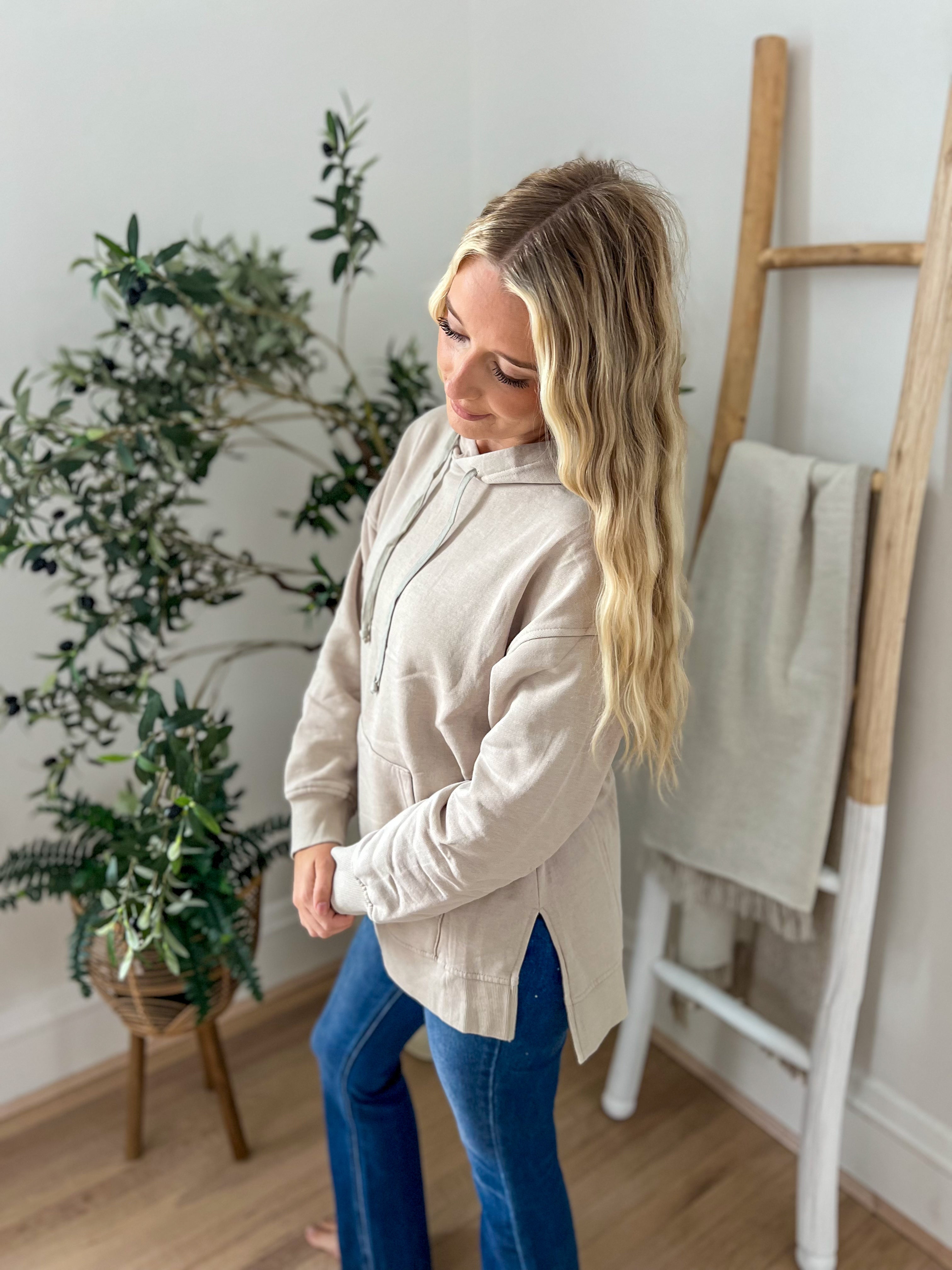 Vintage Wash Hoodie - Mocha
