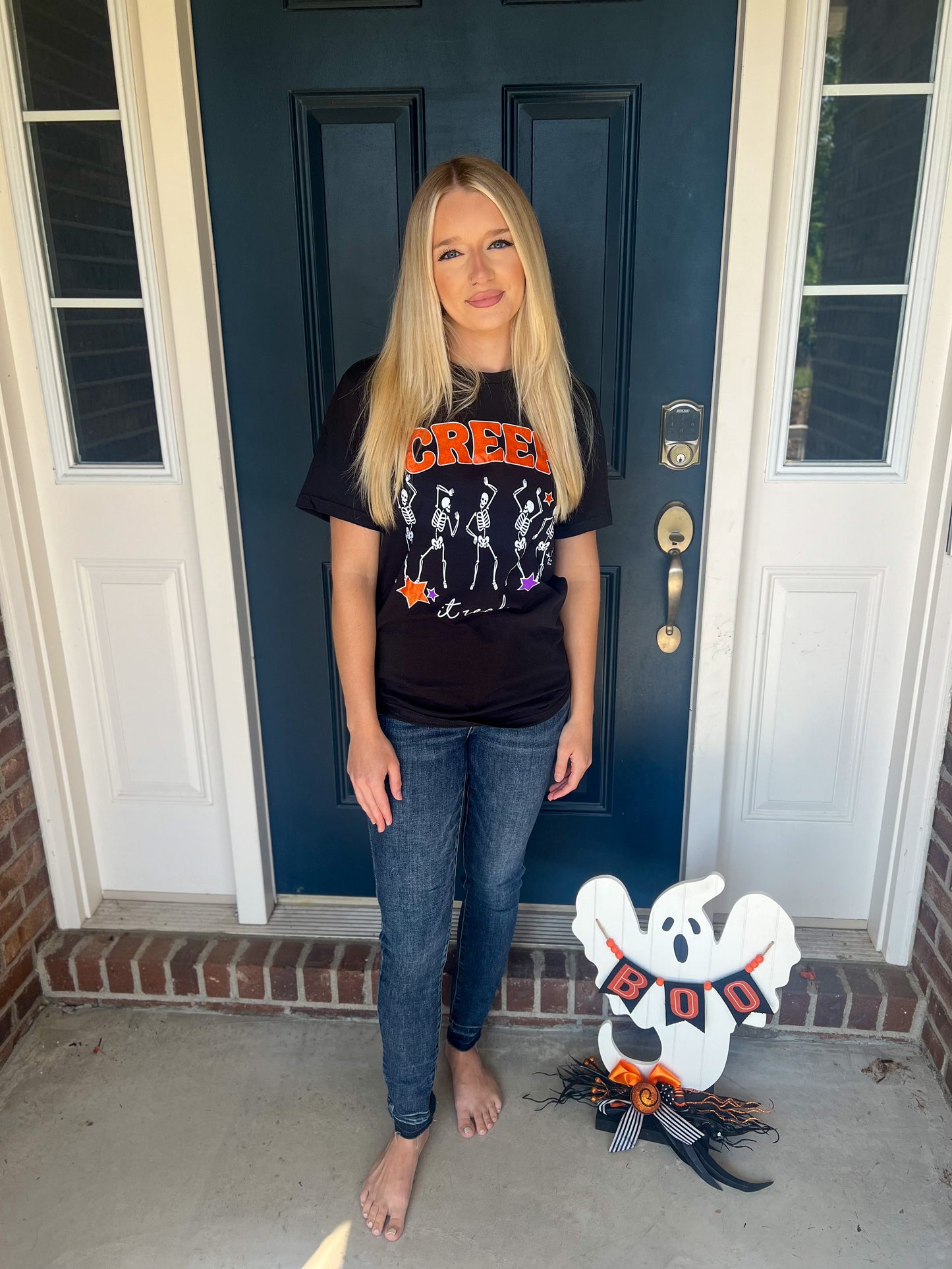 New! Creep It Real Black Tee