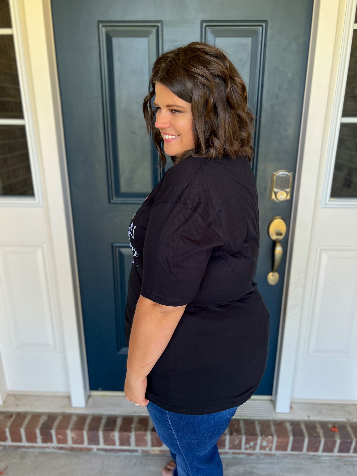 New! Creep It Real Black Tee