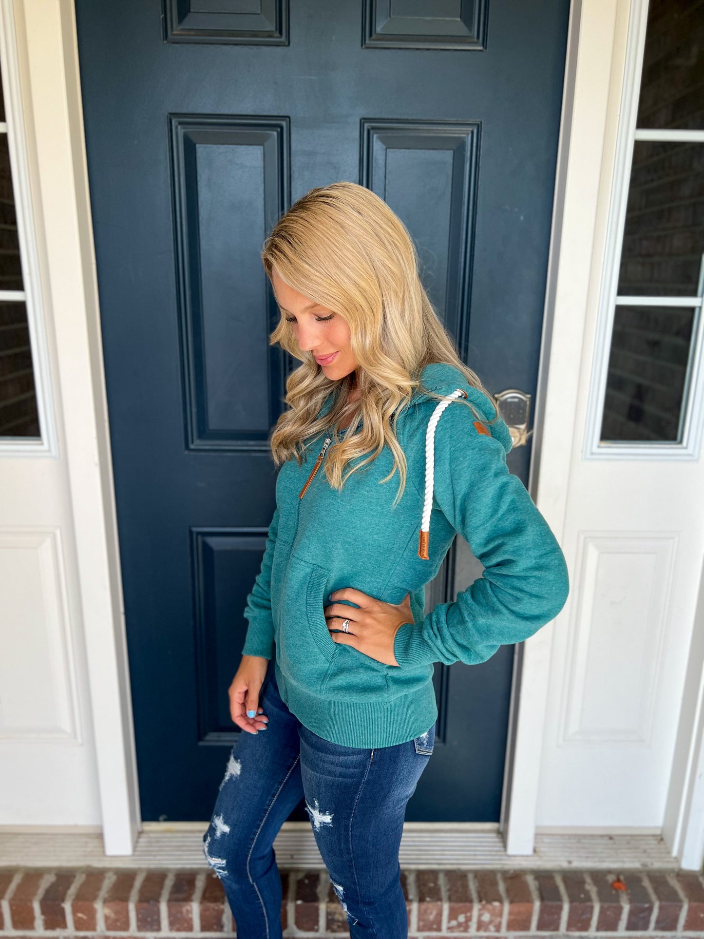 DOORBUSTER Wanakome Hera Zip-up Hoodie - Mallard