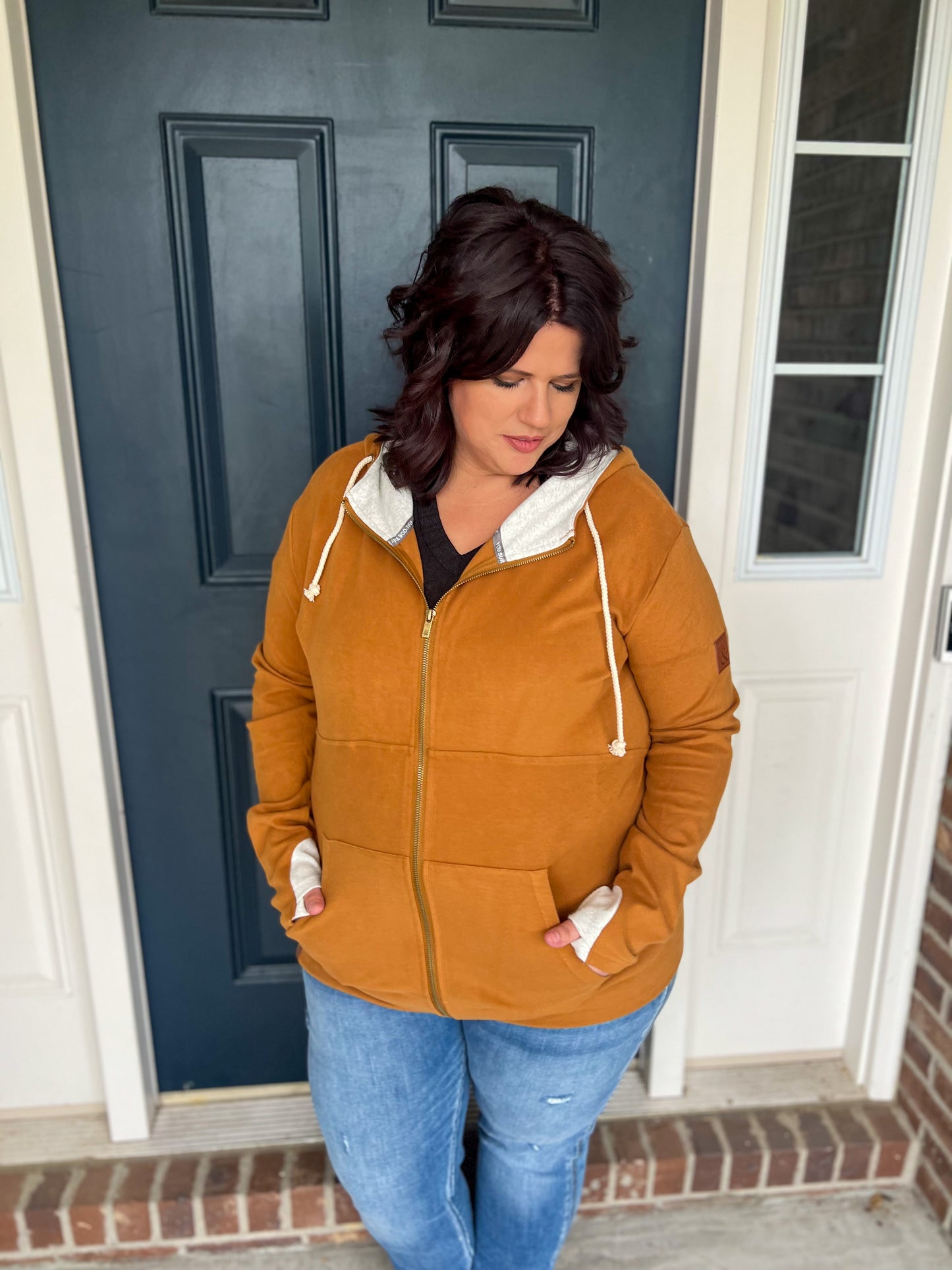 Ampersand Ave Hey Boo Hey Full-zip Sweatshirt