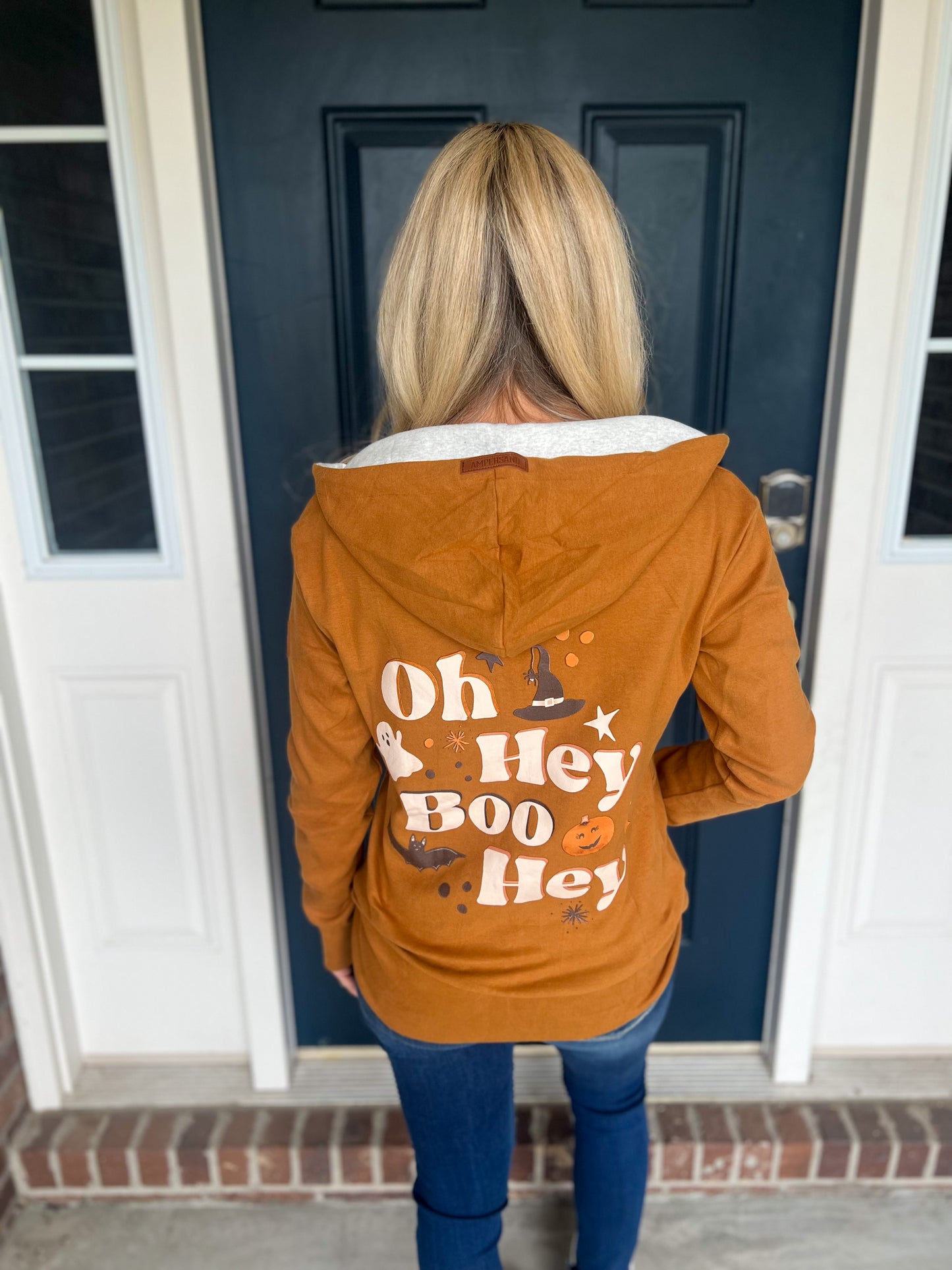 Ampersand Ave Hey Boo Hey Full-zip Sweatshirt