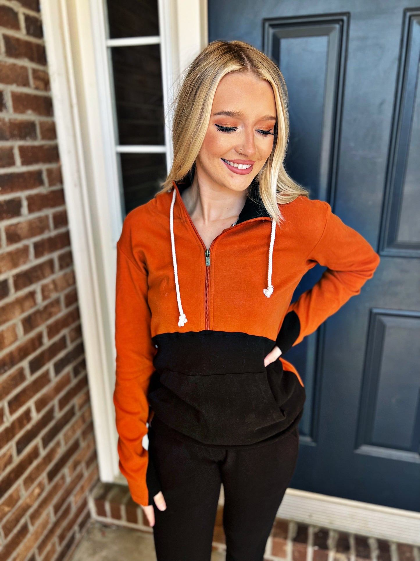 New! Ampersand Ave Reach for the Stars Half Zip Hoodie