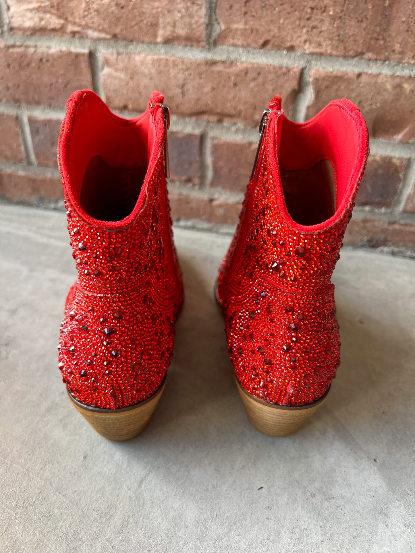 DOORBUSTER Corkys Shine Bright Red Rhinestone Boots