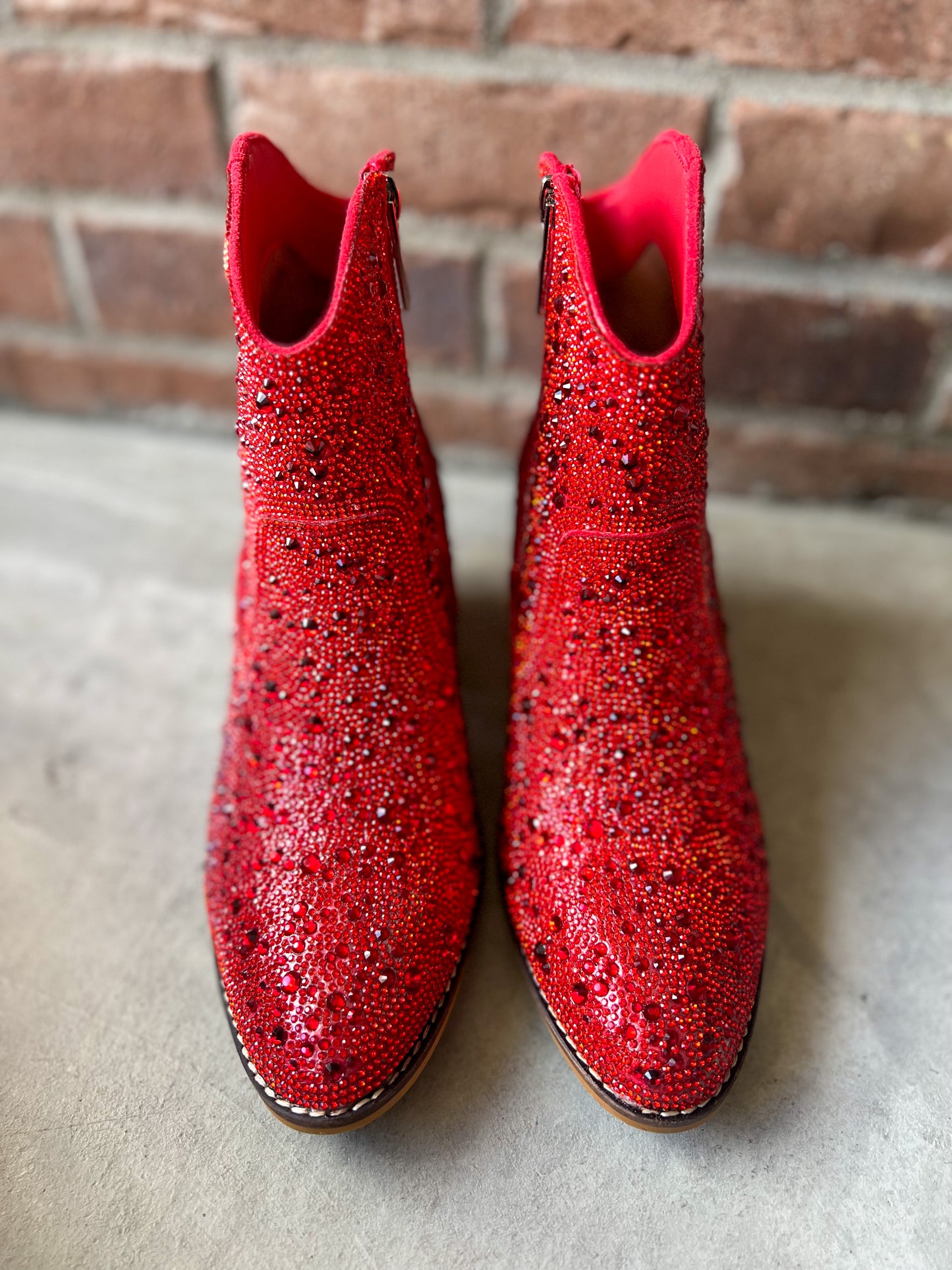 DOORBUSTER Corkys Shine Bright Red Rhinestone Boots