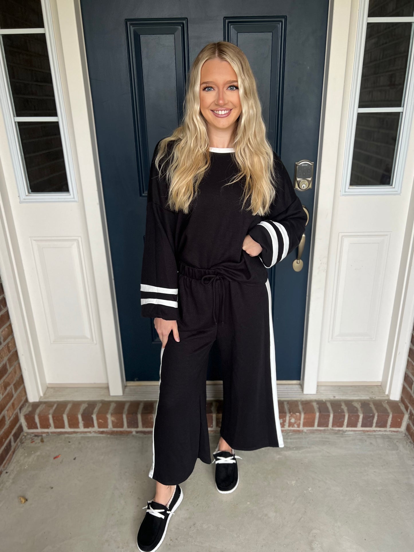 DOORBUSTER Black with White Accents Top