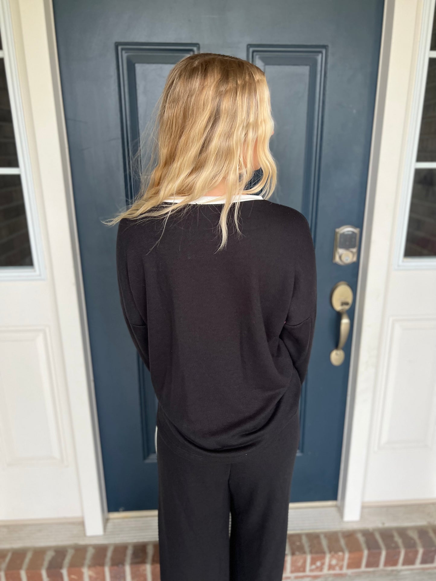 DOORBUSTER Black with White Accents Top
