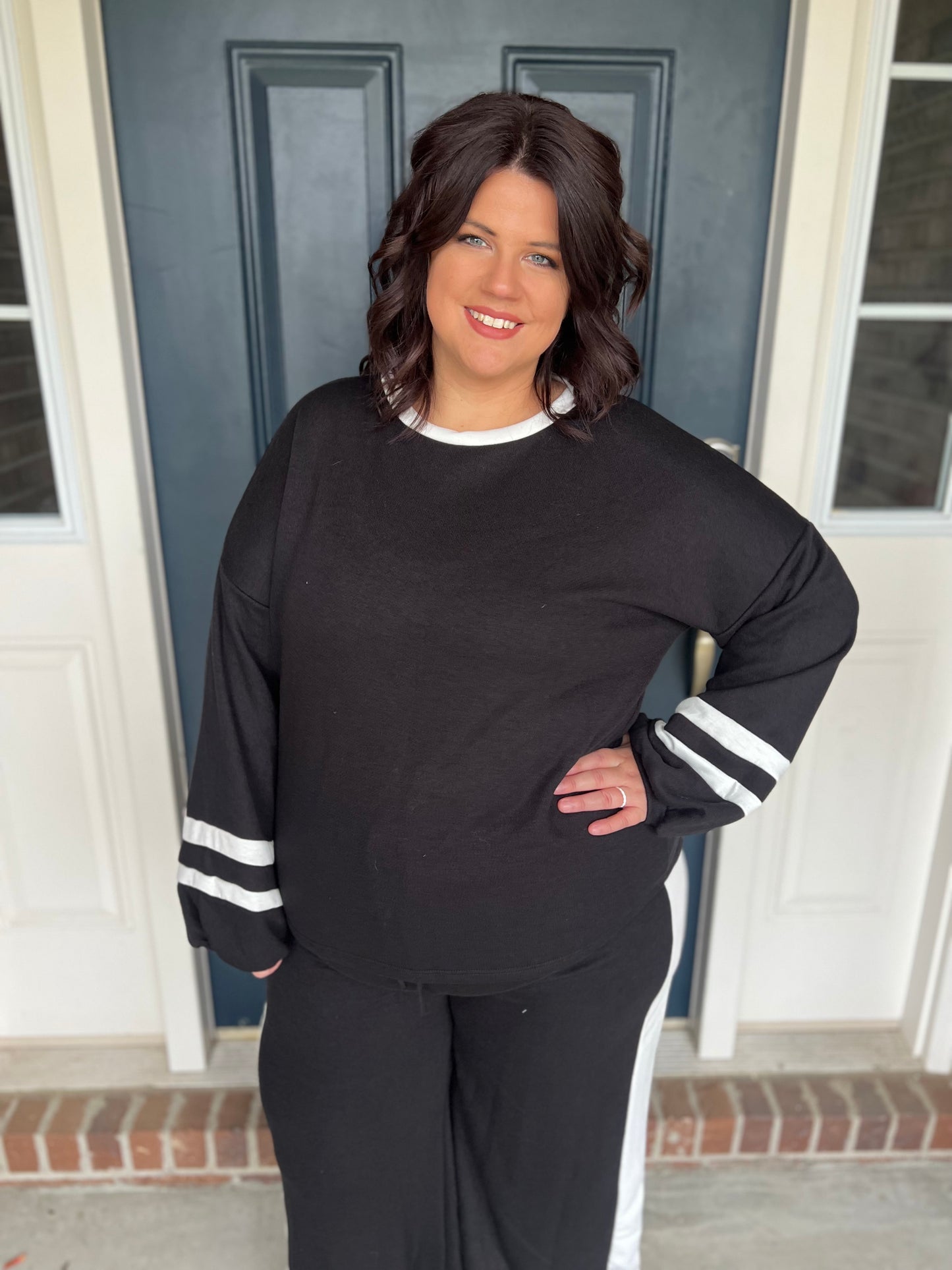 DOORBUSTER Black with White Accents Top