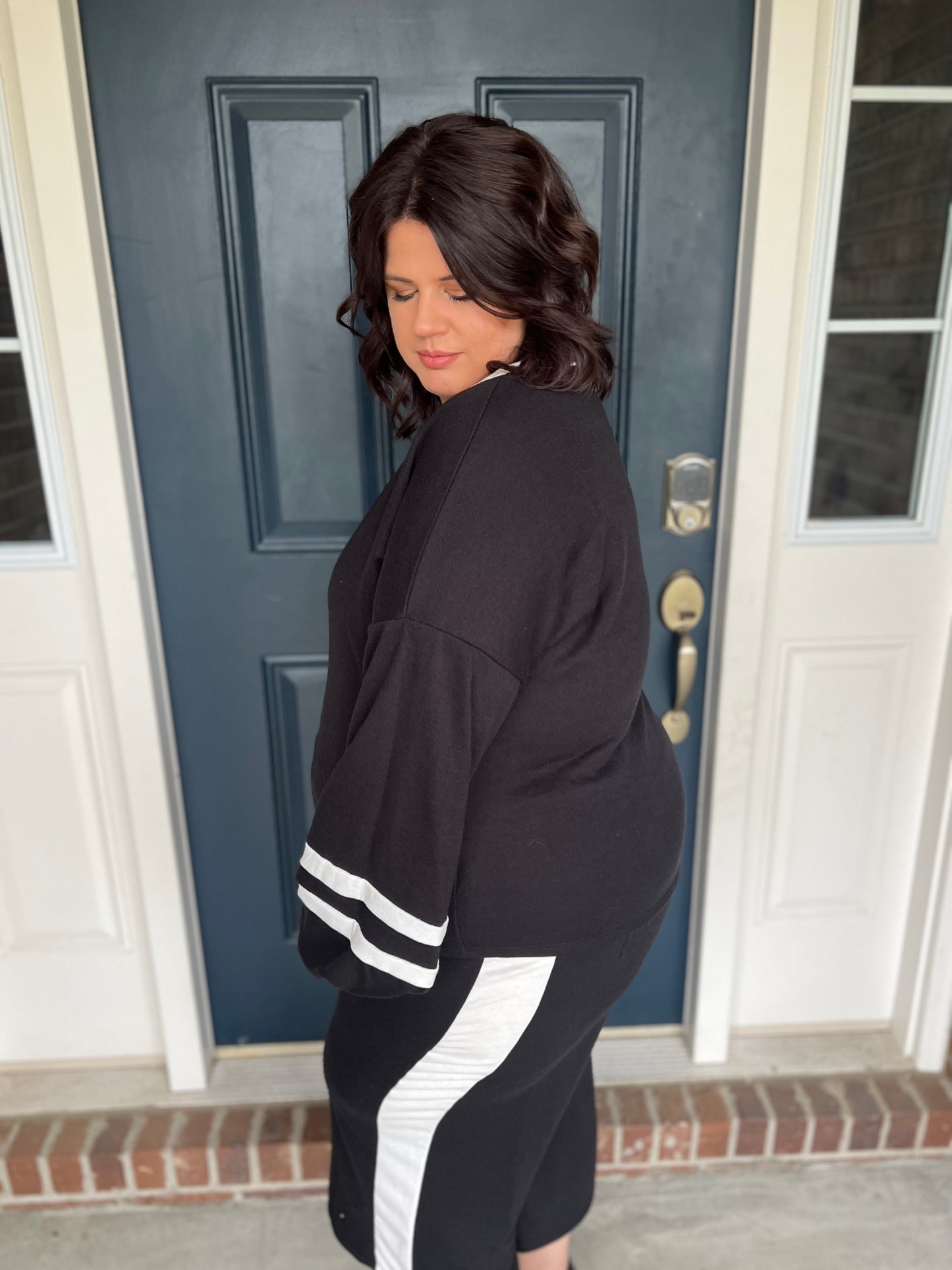 DOORBUSTER Black with White Accents Top