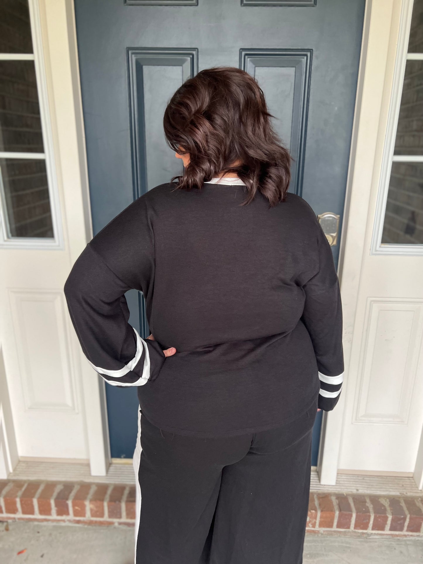 DOORBUSTER Black with White Accents Top