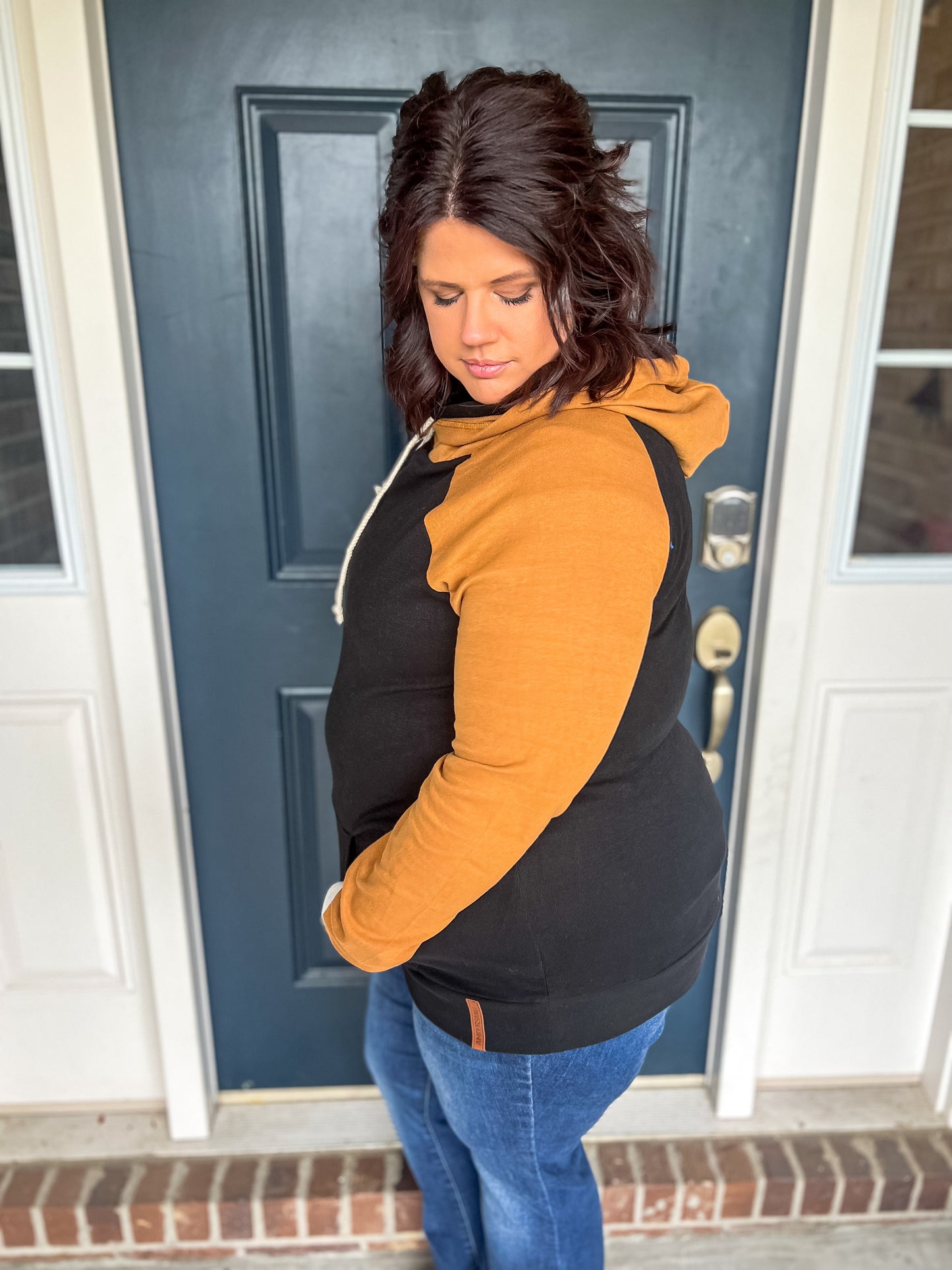 New! Ampersand Ave Falling Star Doublehood Sweatshirt