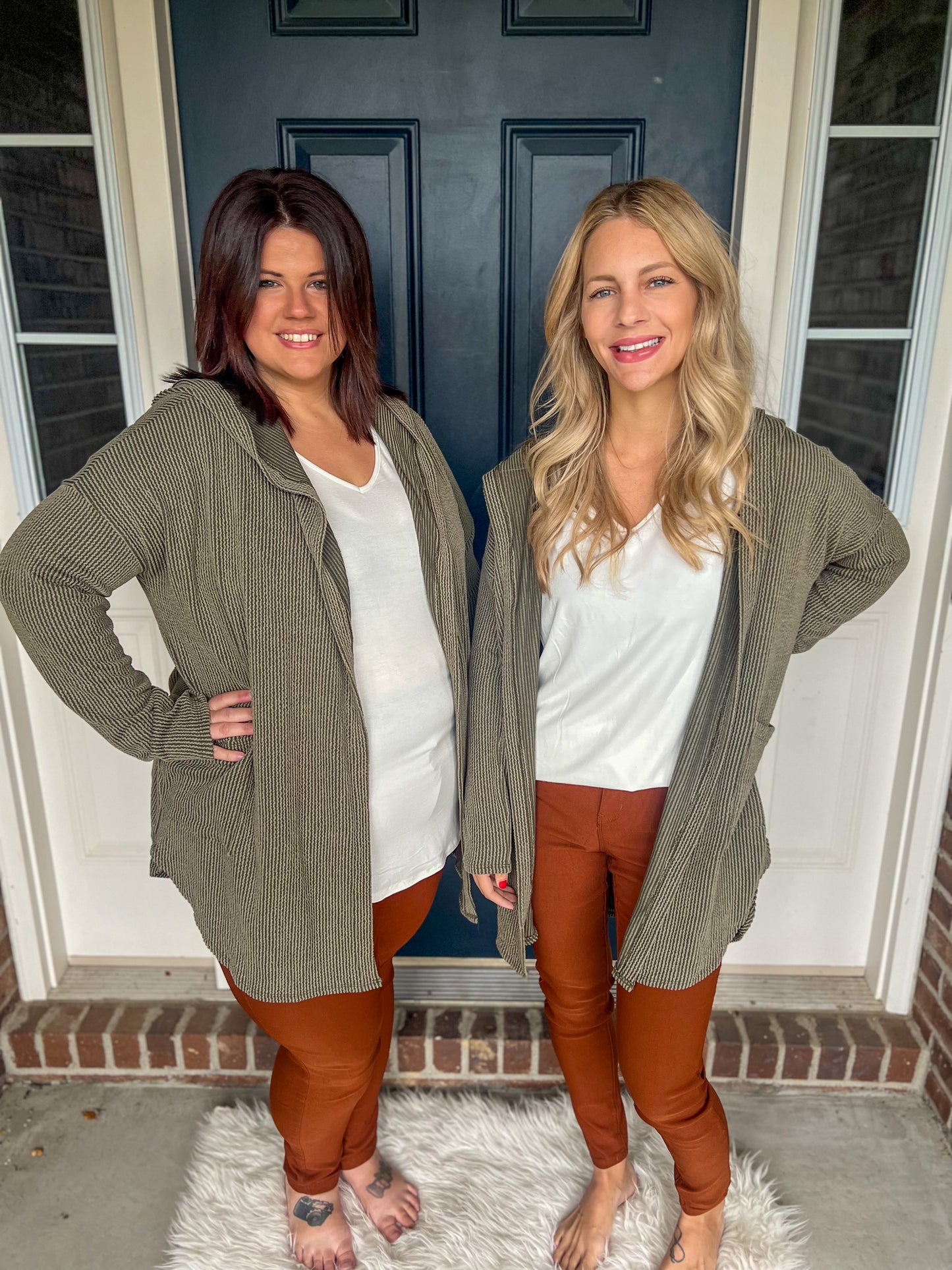 New! Hits Different Olive Hooded Cardigan