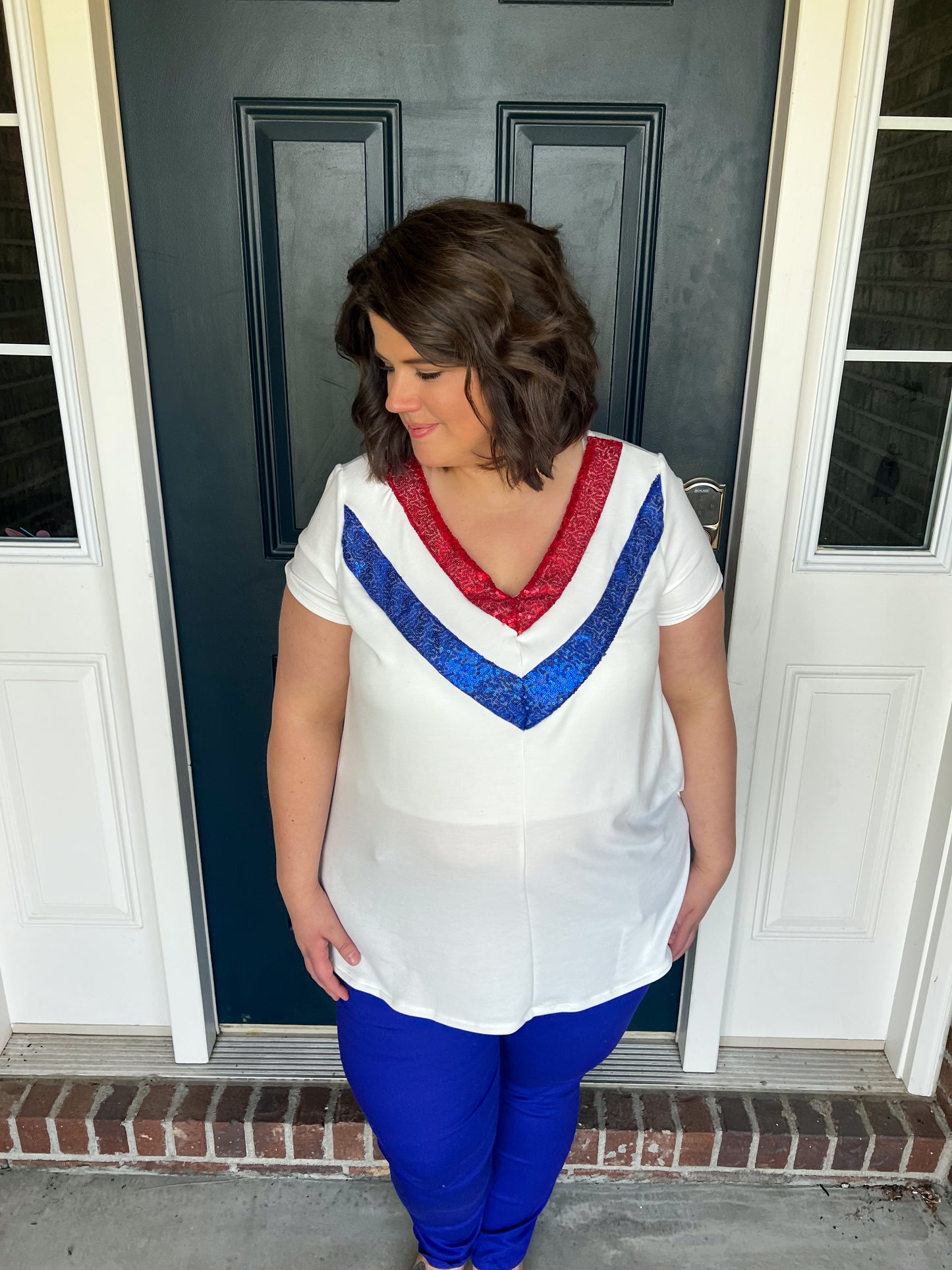 Americana Sequin Accent Top