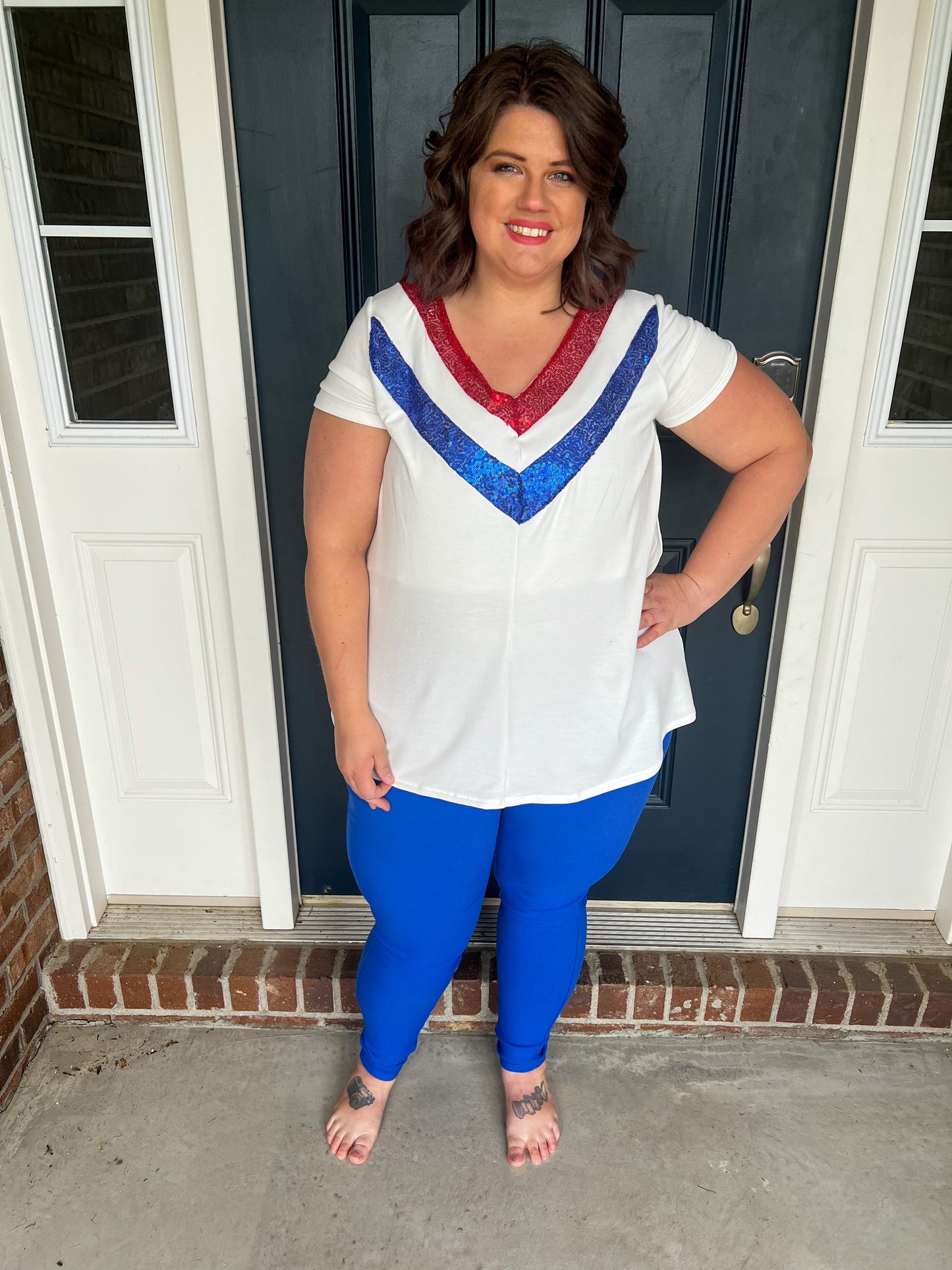 Americana Sequin Accent Top