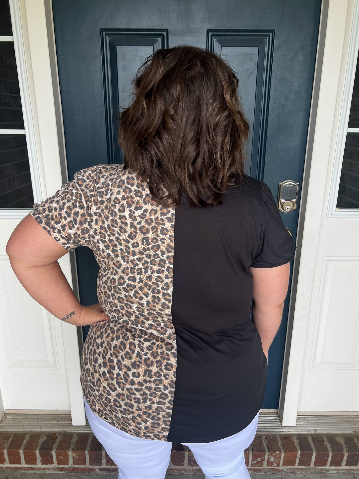 Hadley Black and Leopard Top