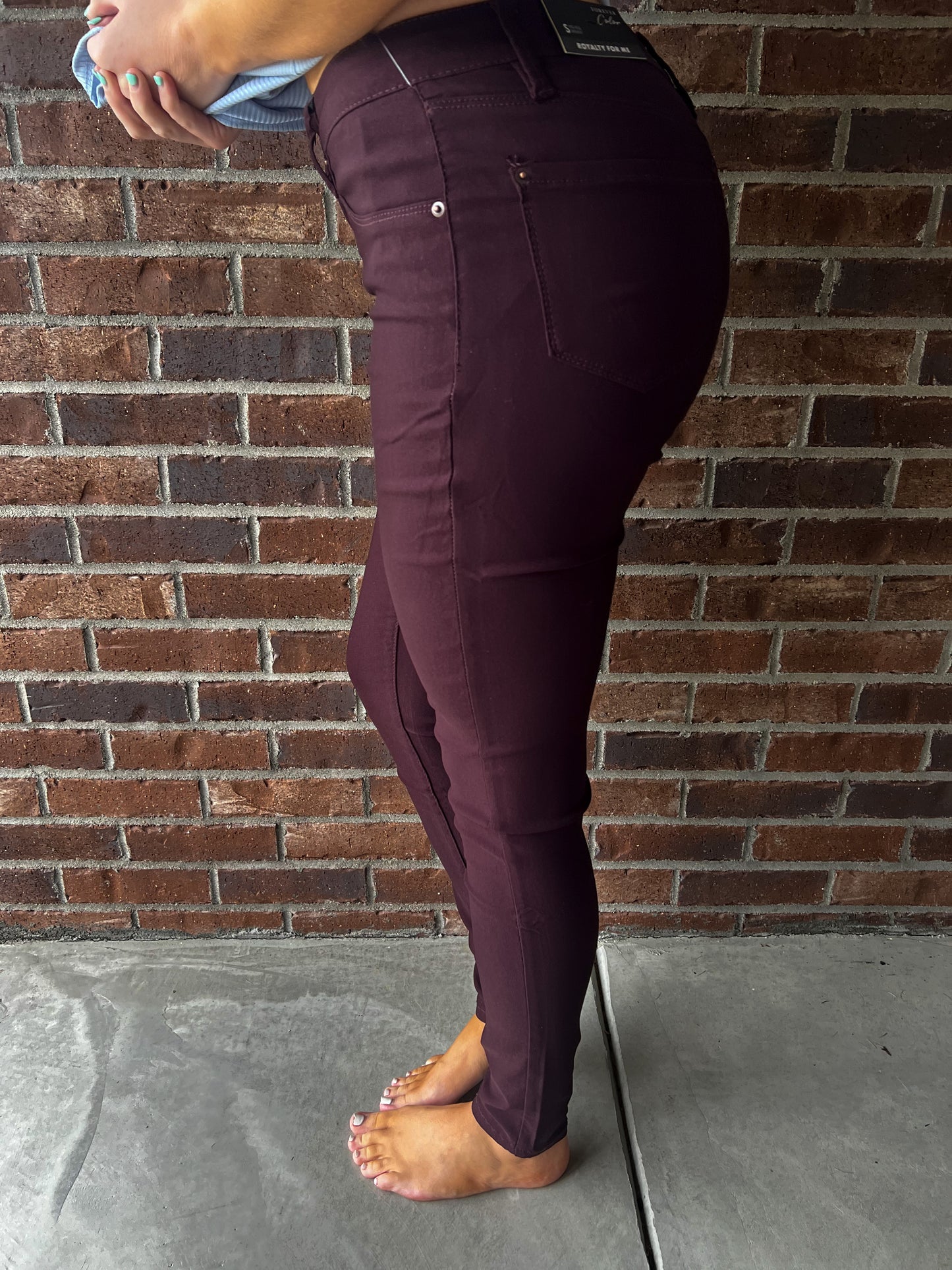 Hyperstretch Skinny Jeans - Dark Berry